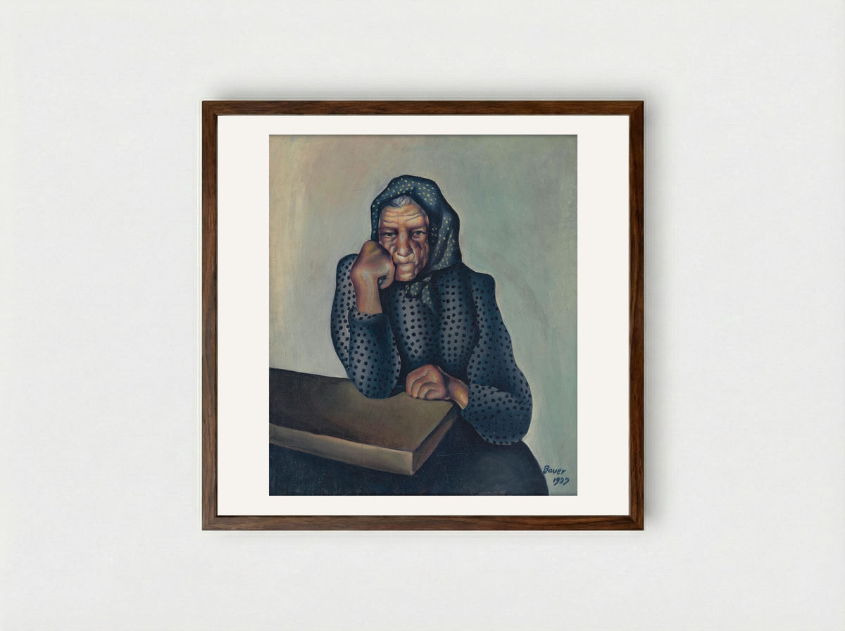 Worry - Konstantin Bauer - Framed Print Dark Wood