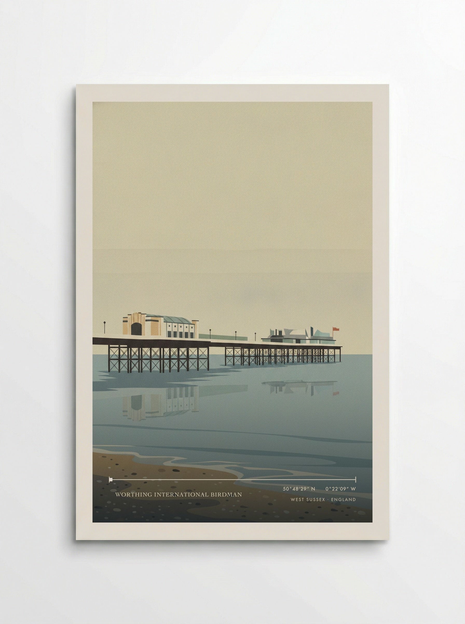 Worthing International Birdman West Sussex England Travel Poster - Poster
