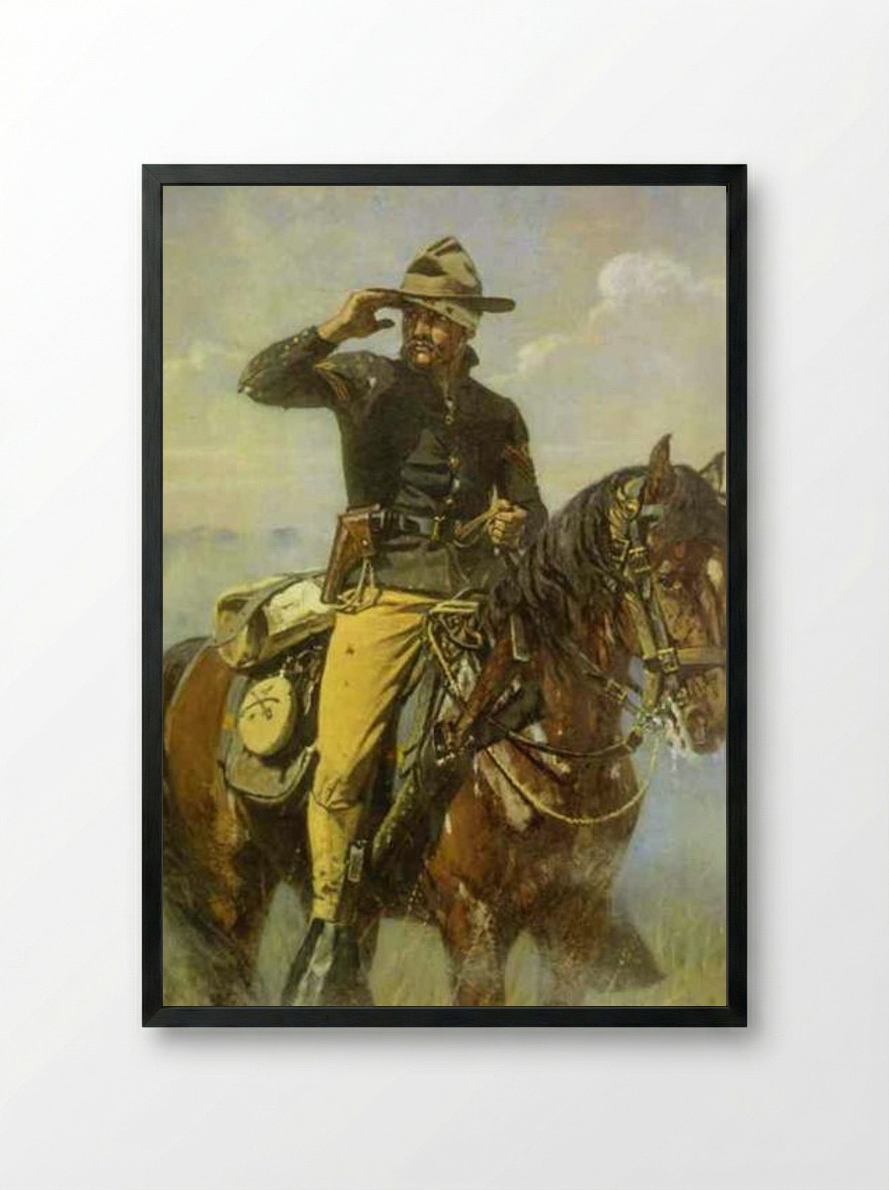 Wounded - Vasily Vereshchagin - Framed Print Black