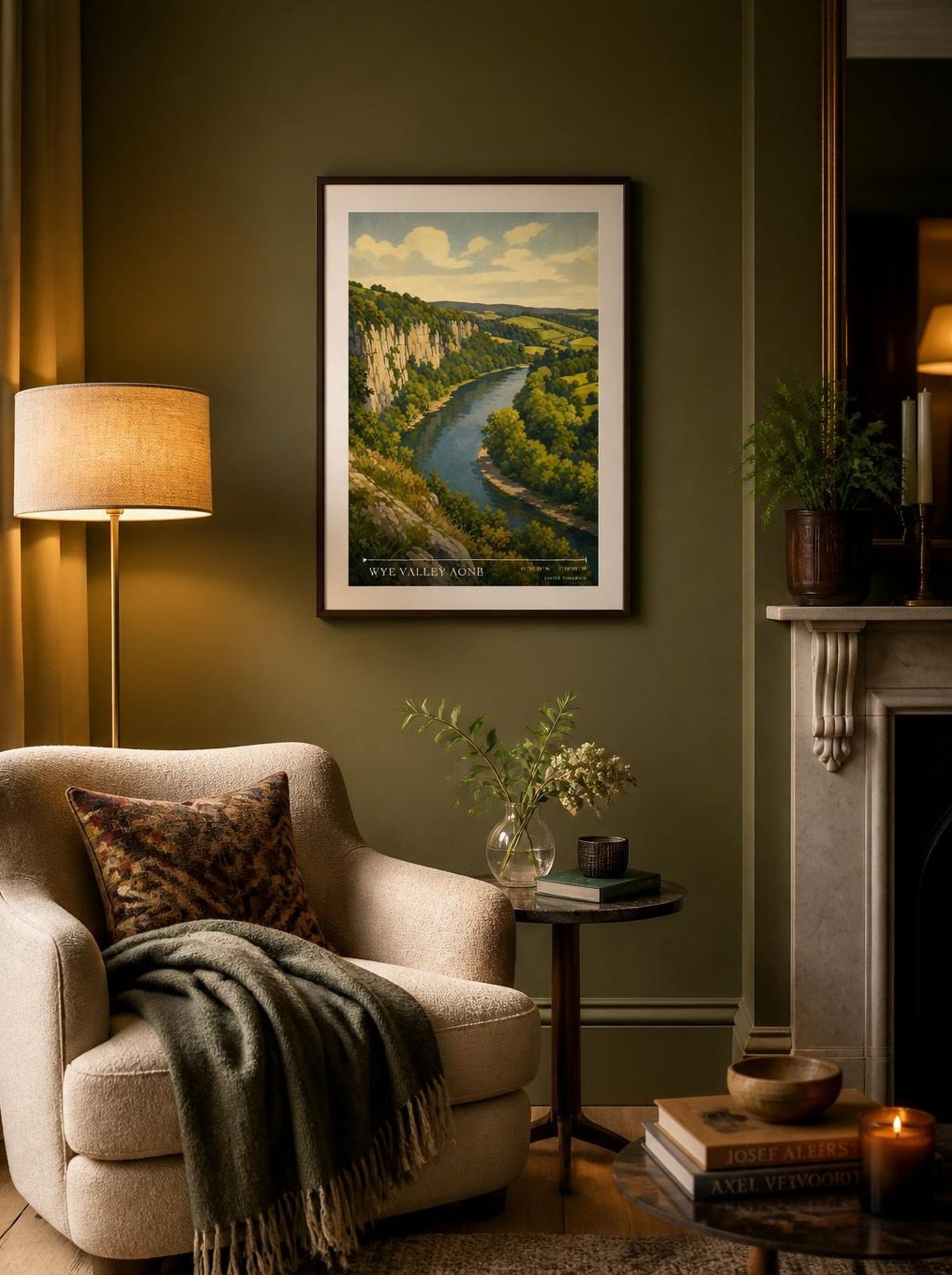 Wye Valley AONB United Kingdom Travel Poster - Lifestyle