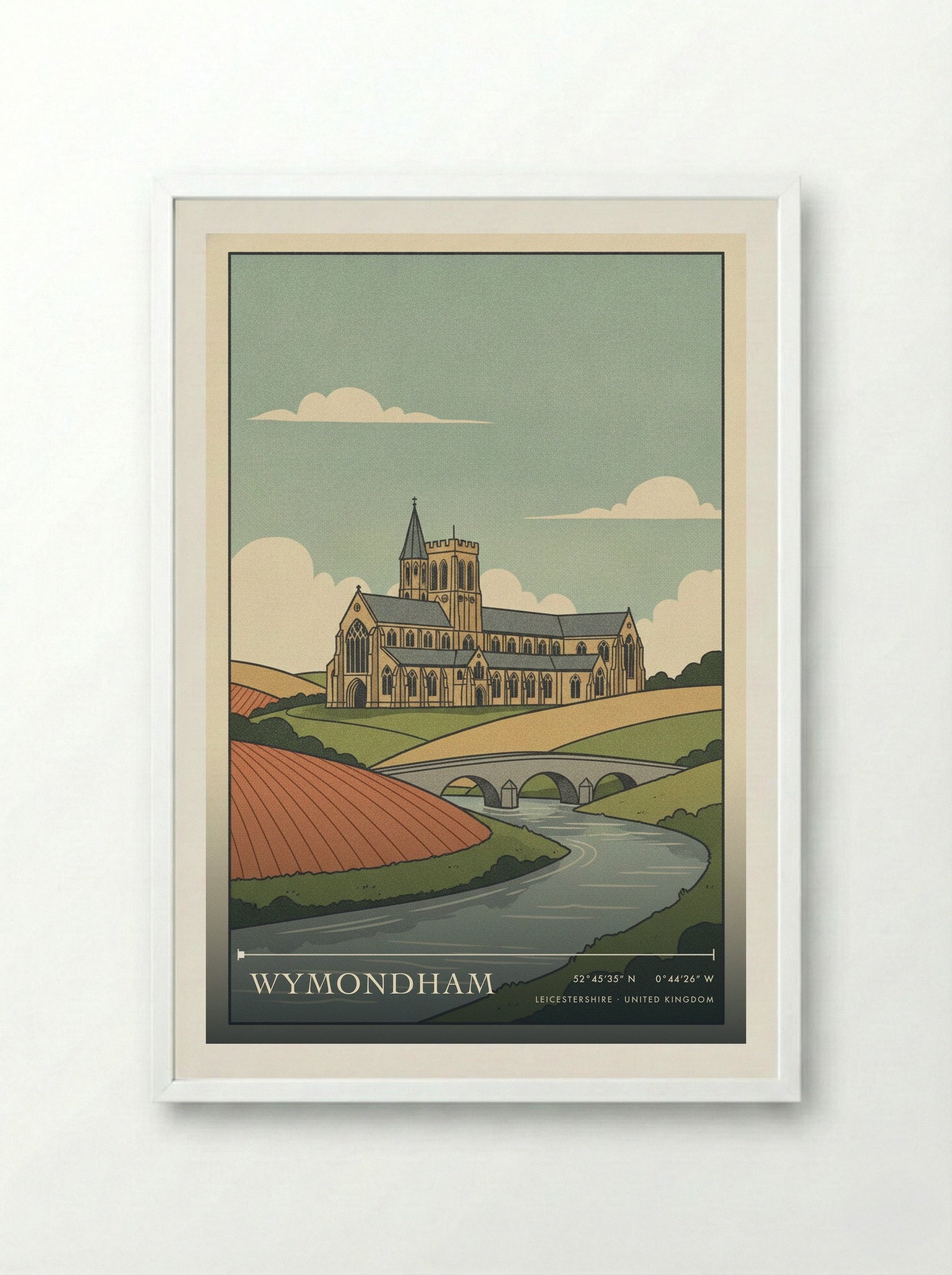 Wymondham Leicestershire United Kingdom Travel Poster - Framed Print White