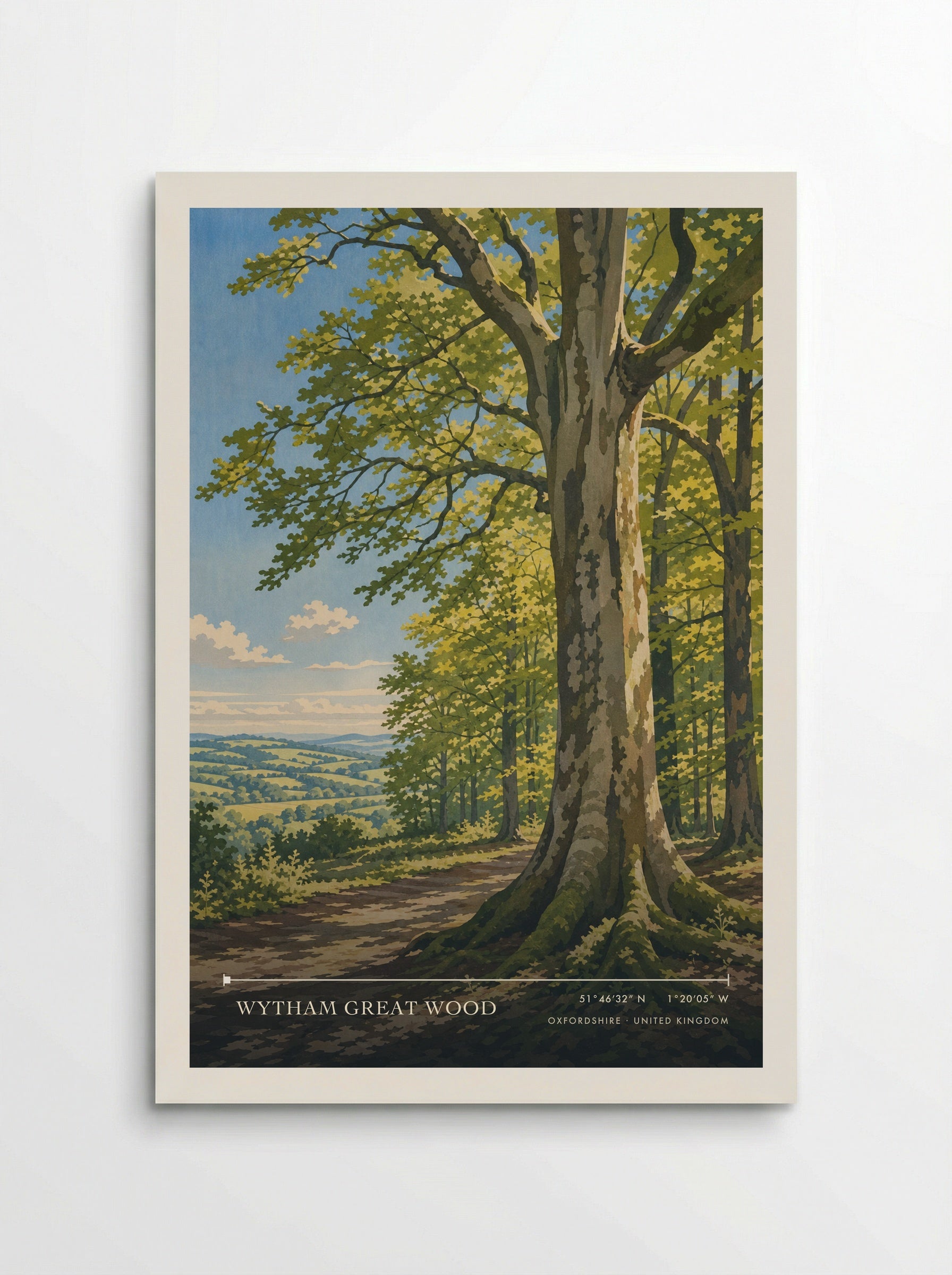 Wytham Great Wood Oxfordshire United Kingdom Travel Poster - Poster
