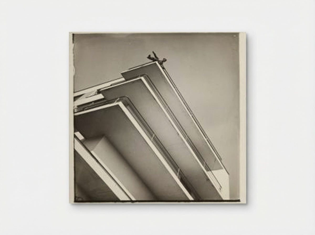 Xanti Schawinsky on a Bauhaus Balcony - László Moholy-Nagy - Poster
