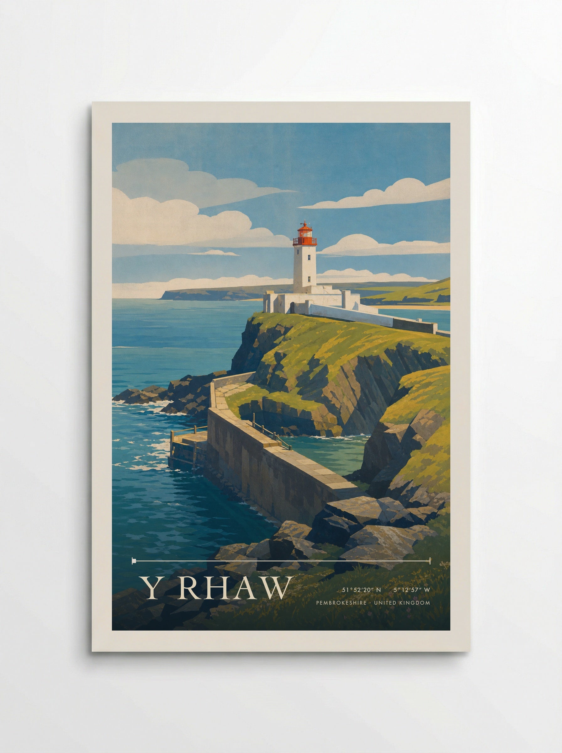 Y Rhaw Pembrokeshire United Kingdom Travel Poster - Poster
