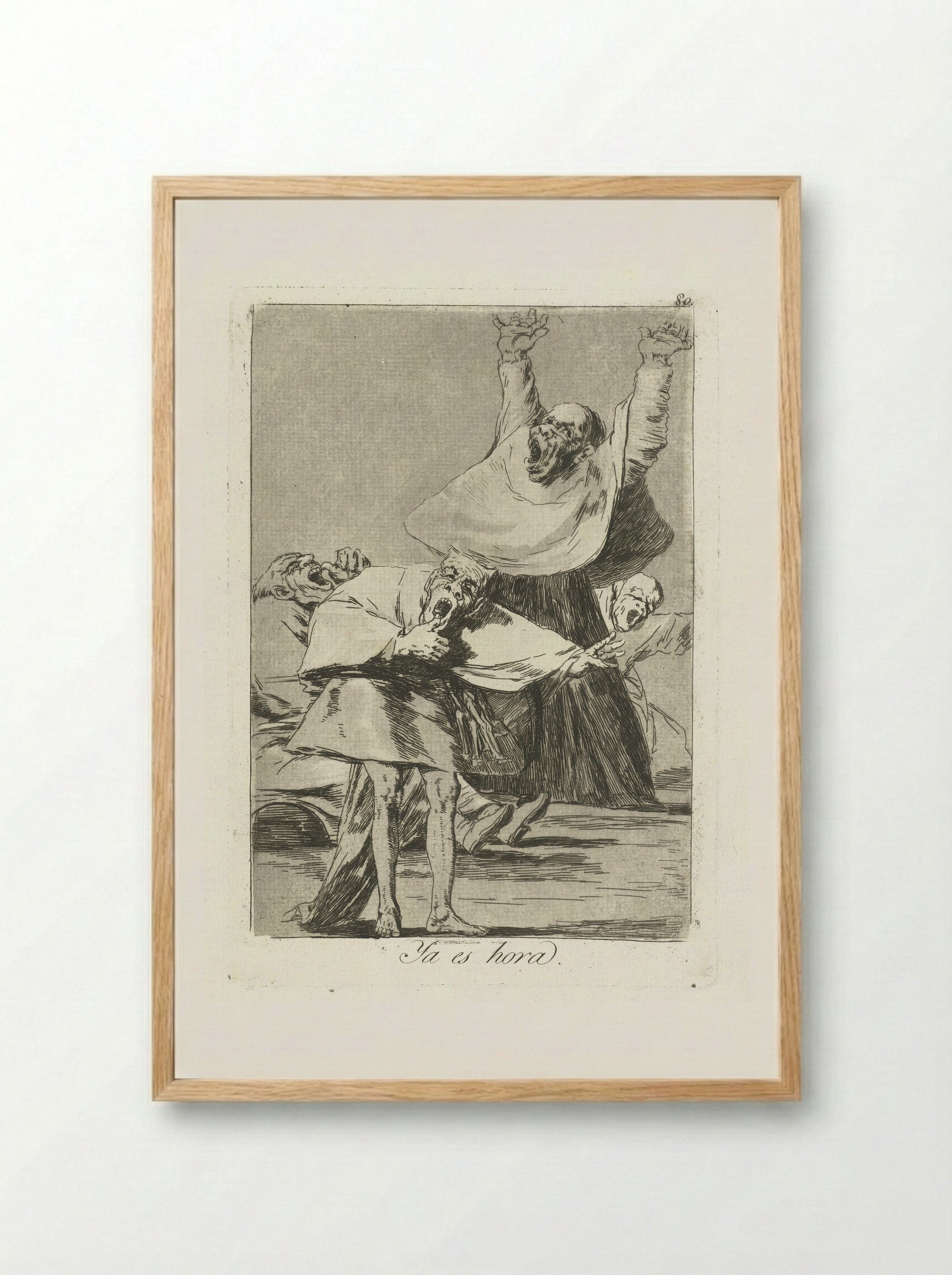 Ya es hora (It is time) - Francisco de Goya - Framed Print Wood