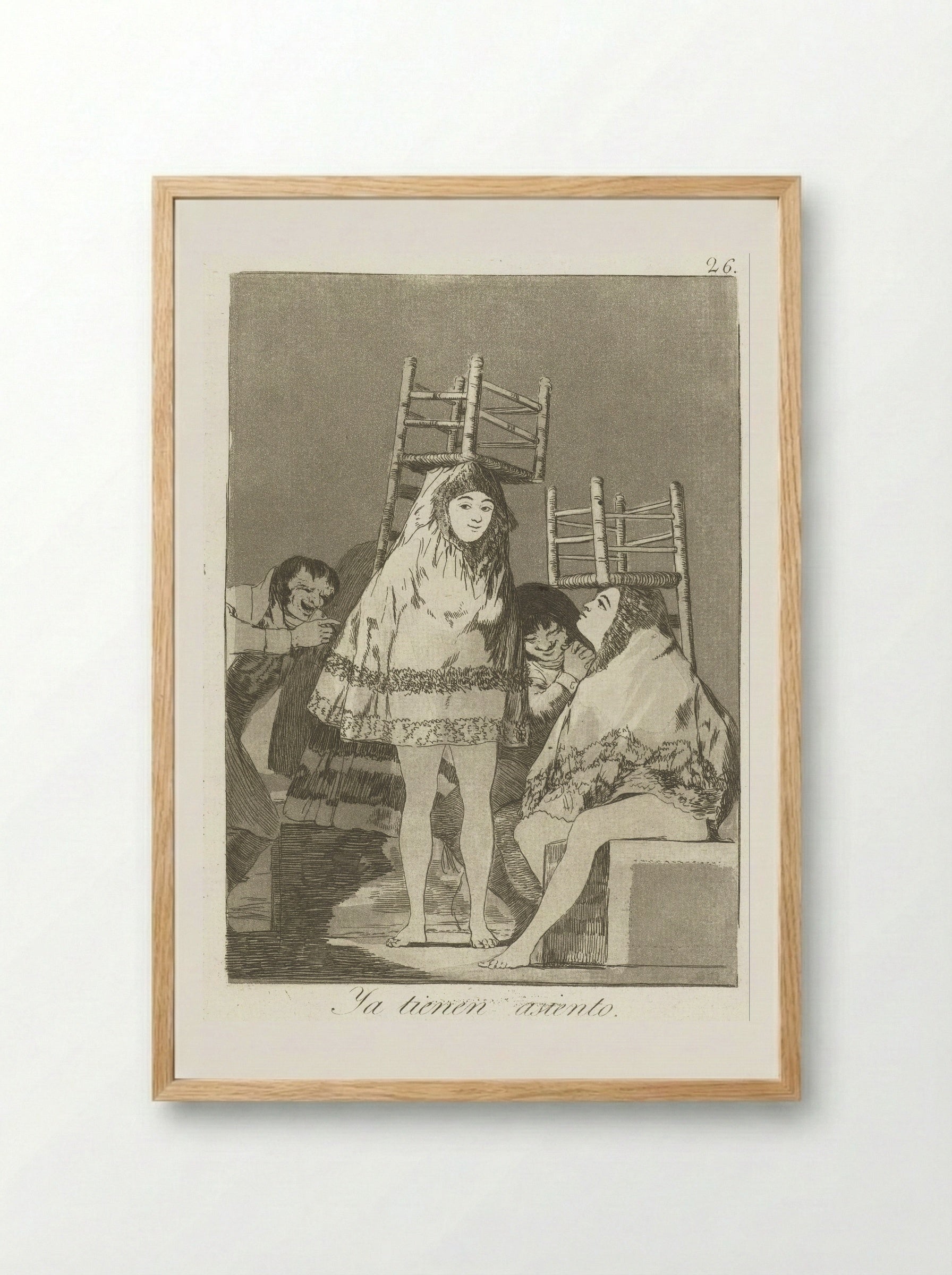 Ya tienen asiento - Francisco de Goya - Framed Print Wood