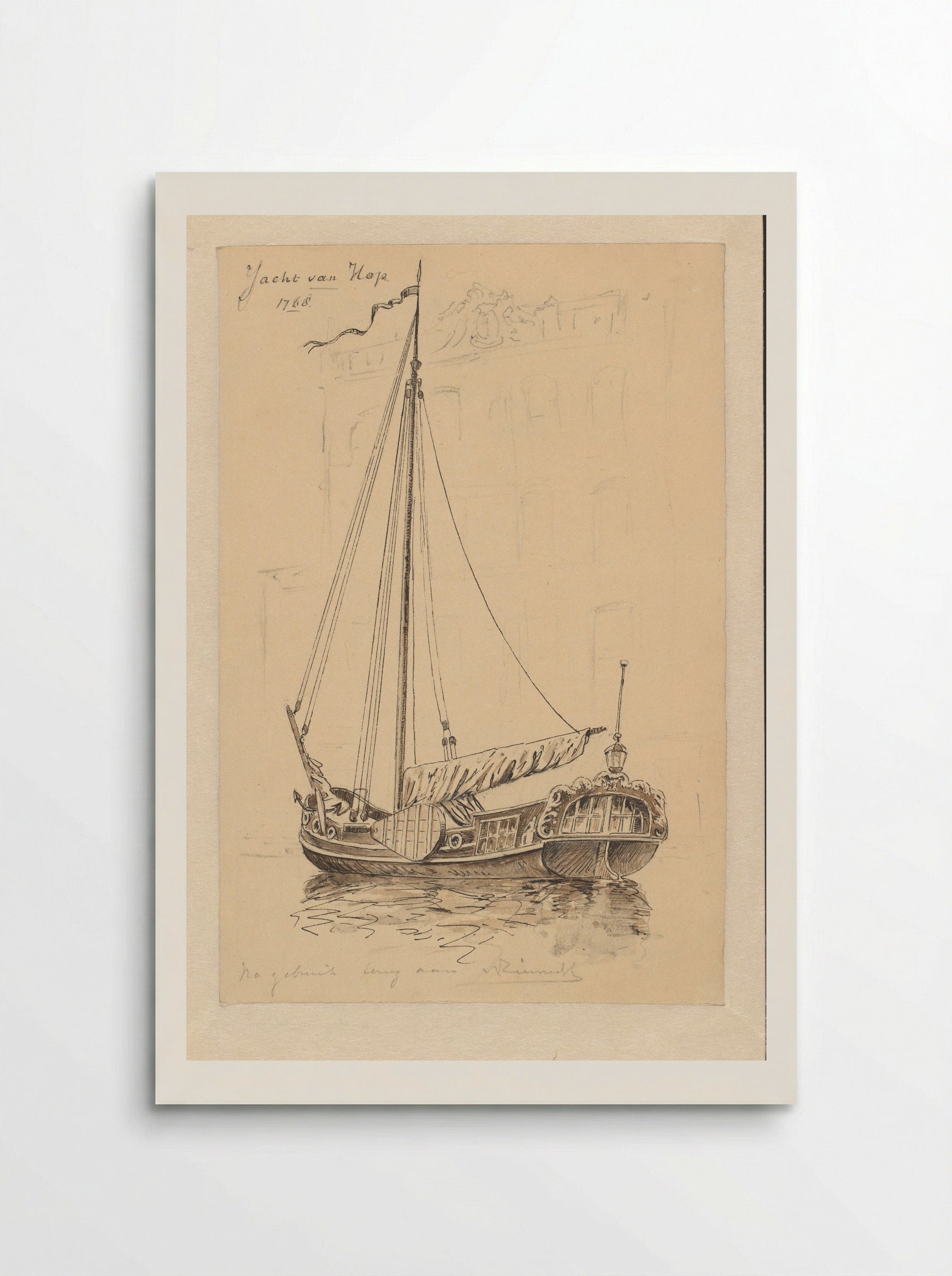 Yacht van Hop - Jan Hoynck van Papendrecht - Poster