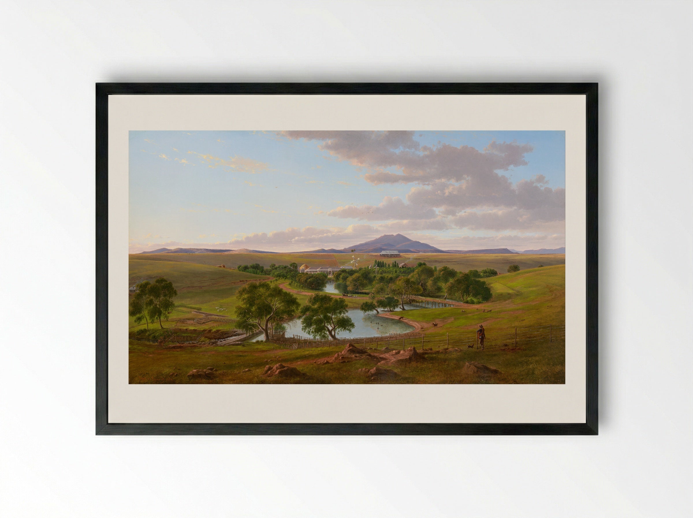 Yalla-y-Poora - Eugene von Guerard - Framed Print Black