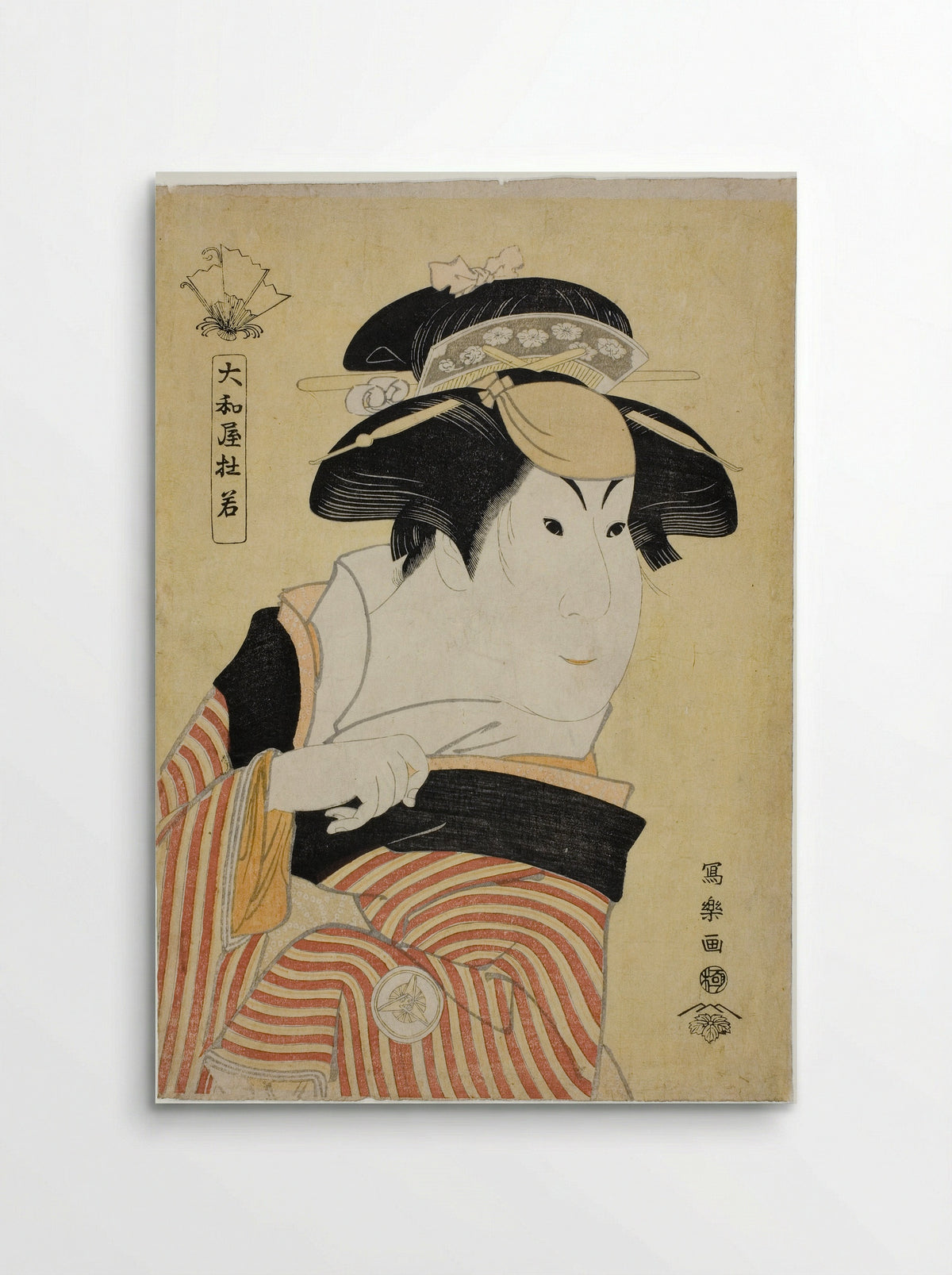Yamatoya Tojaku (The Actor Iwai Hanshiro IV as Otoma) - Tōshūsai Sharaku - Poster
