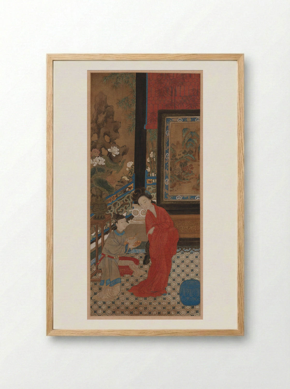 Yang Guifei Leaving the Bath - Gu Jianlong - Framed Print Wood
