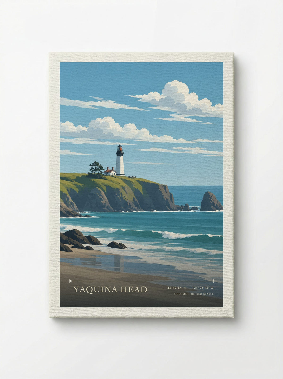 Yaquina Head, Oregon | Travel Poster - Canvas