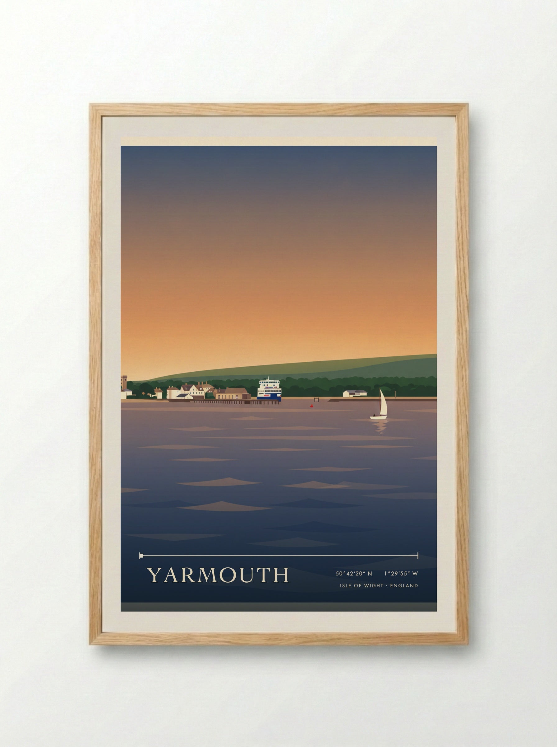 Yarmouth Isle of Wight England Travel Poster - Framed Print Wood