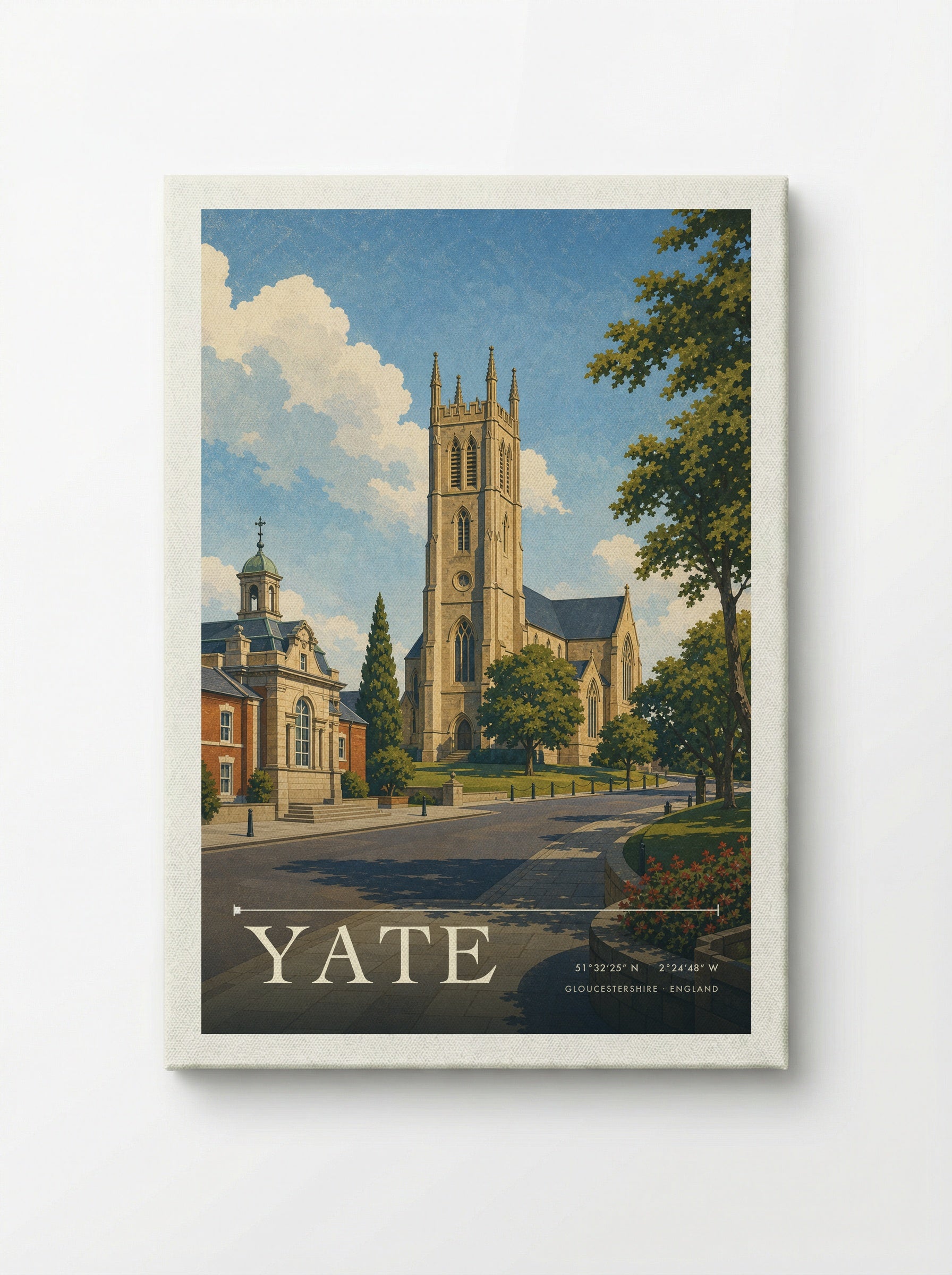 Yate Gloucestershire England Travel Poster - Canvas