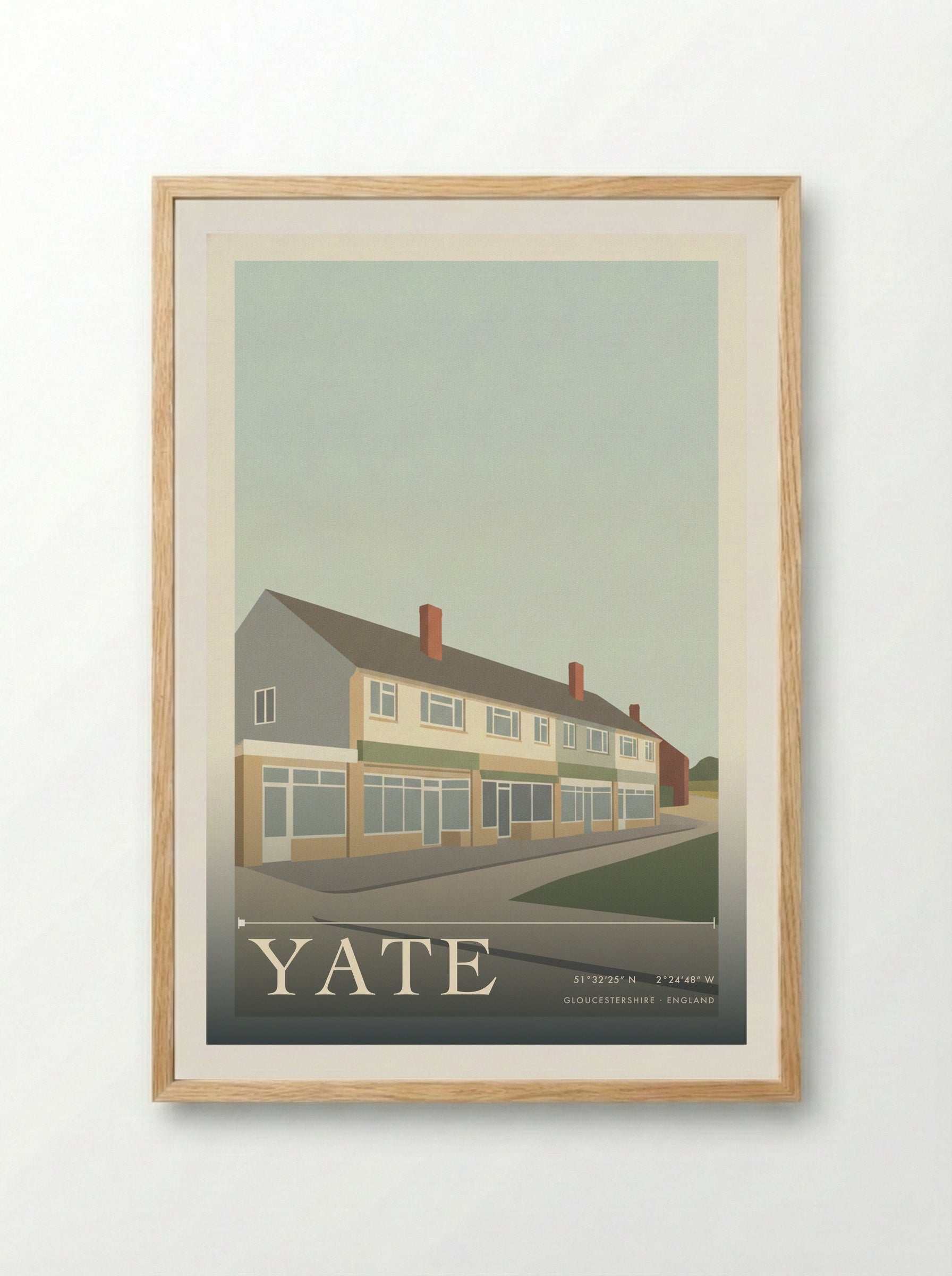 Yate Gloucestershire England Travel Poster - Framed Print Wood