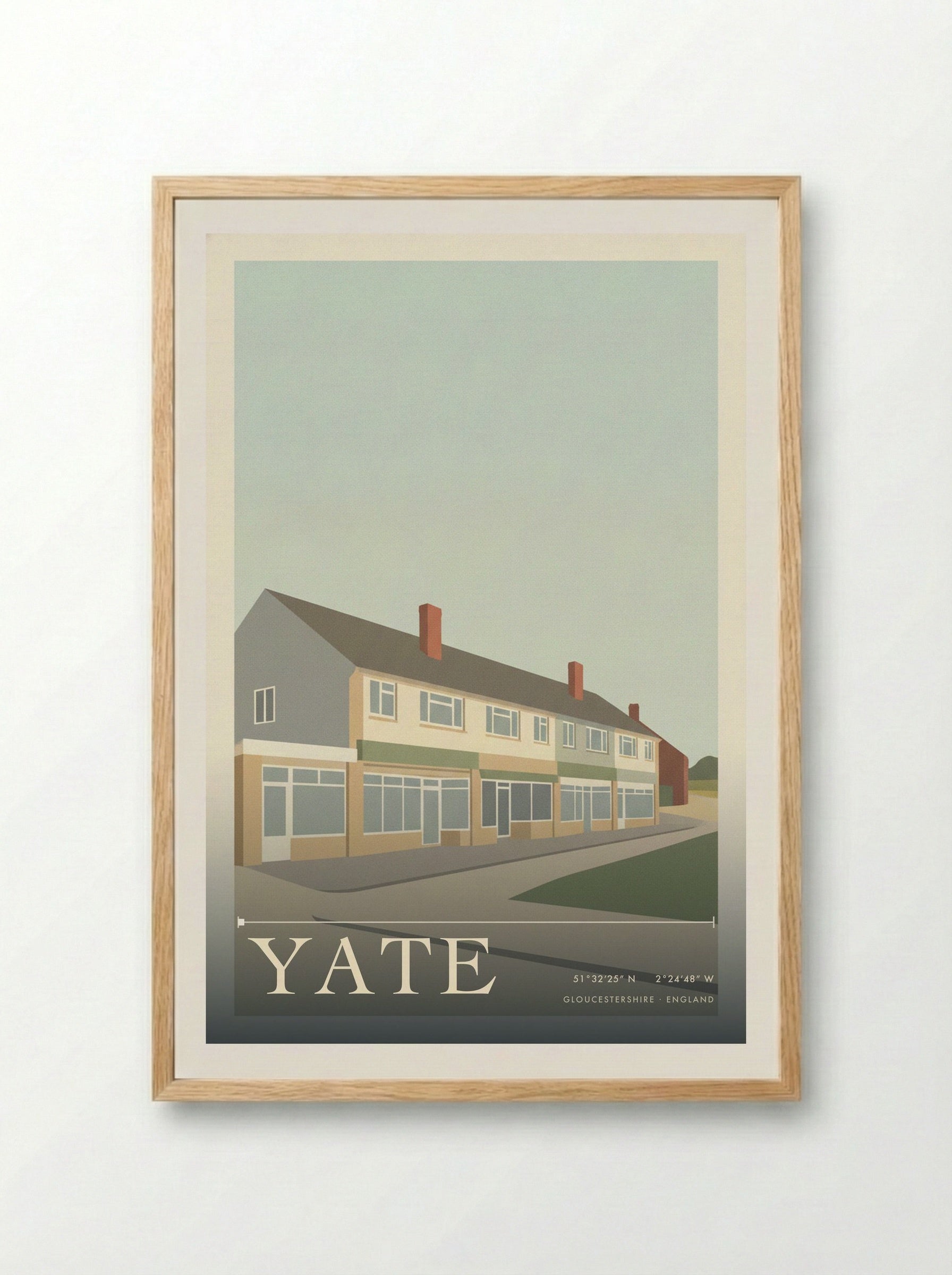 Yate Gloucestershire England Travel Poster - Framed Print Wood