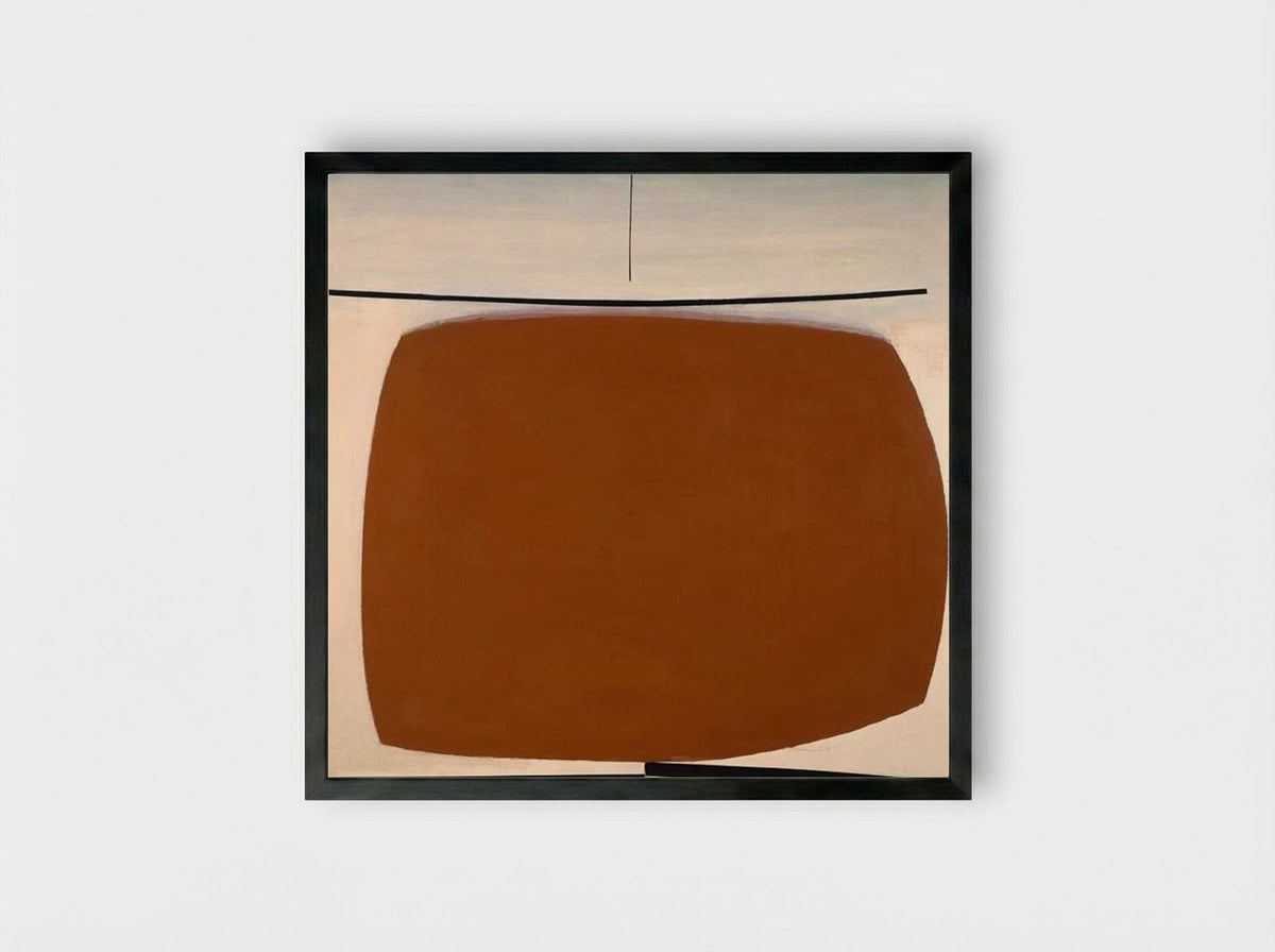 Yellow Abstract - Victor Pasmore - Framed Print Black