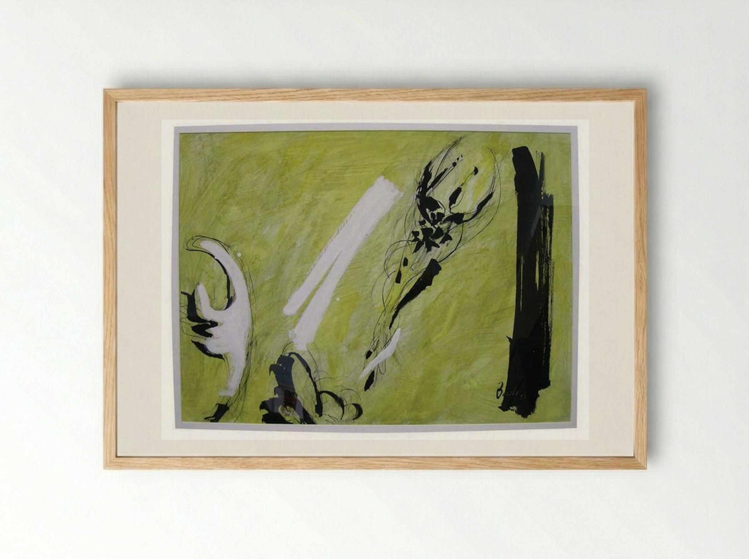 Yellow Flower - Jack Bush - Framed Print Wood