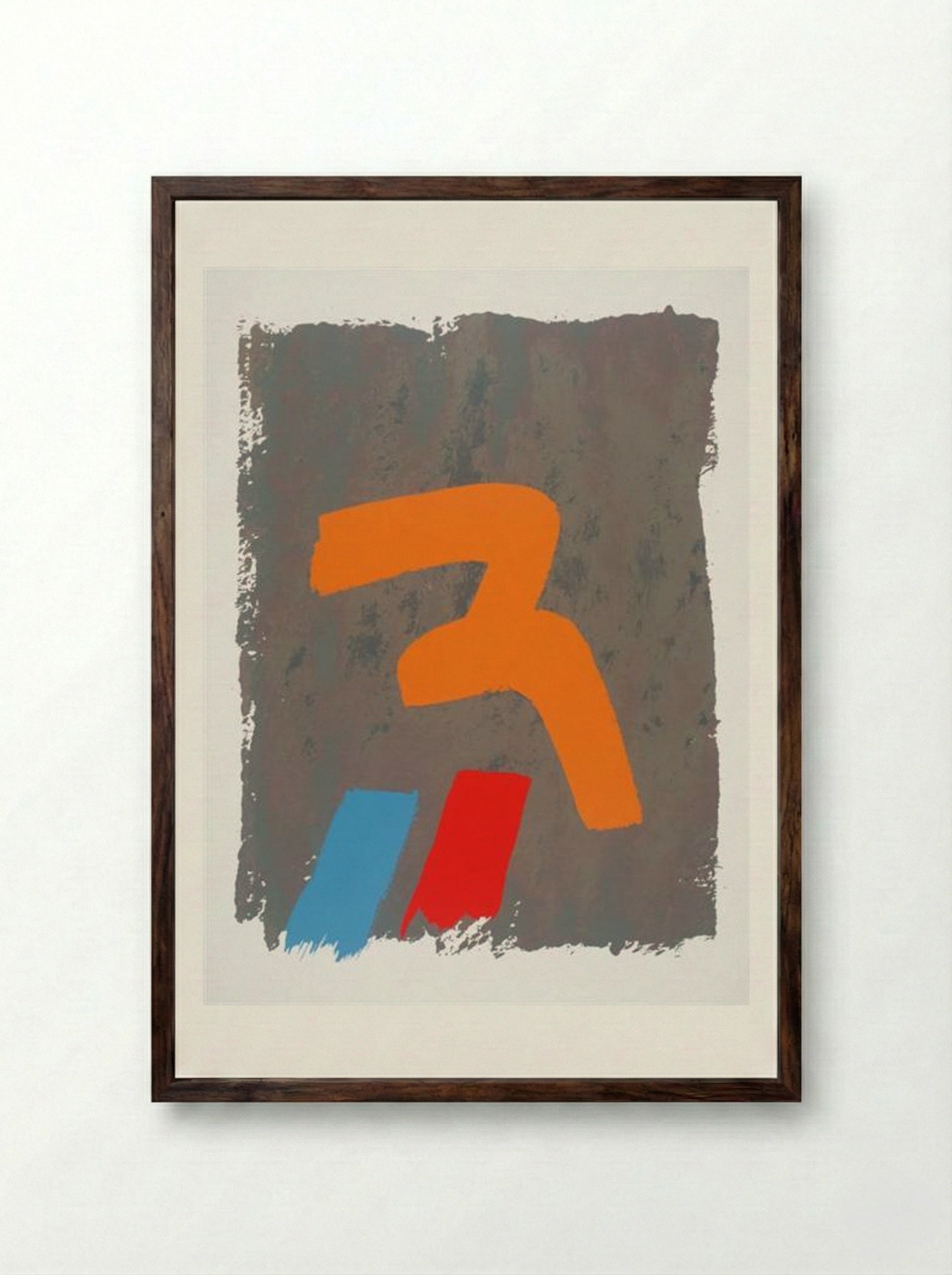 Yellow Mark - Jack Bush - Framed Print Dark Wood