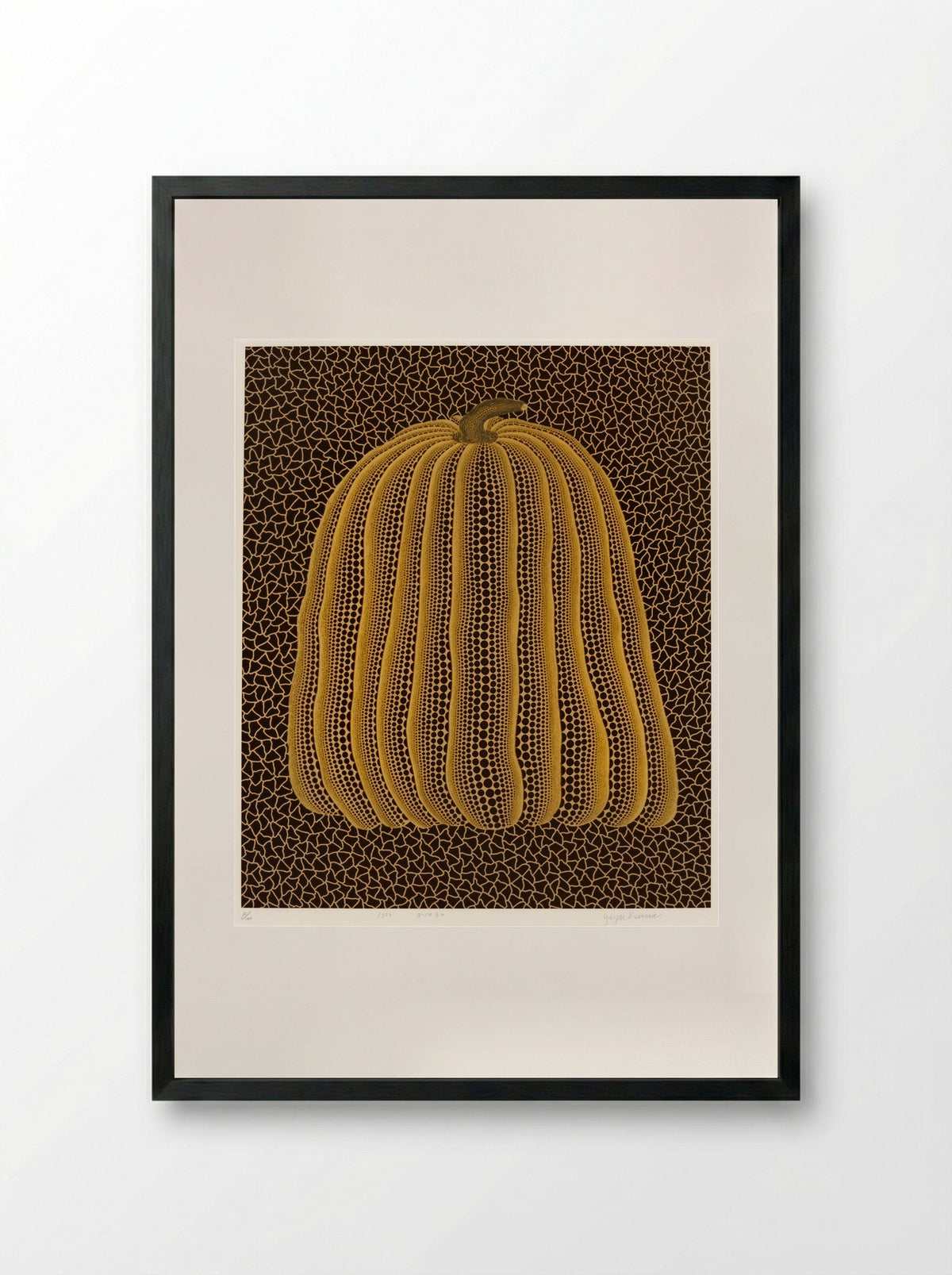 Yellow Pumpkin - Yayoi Kusama - Framed Print Black