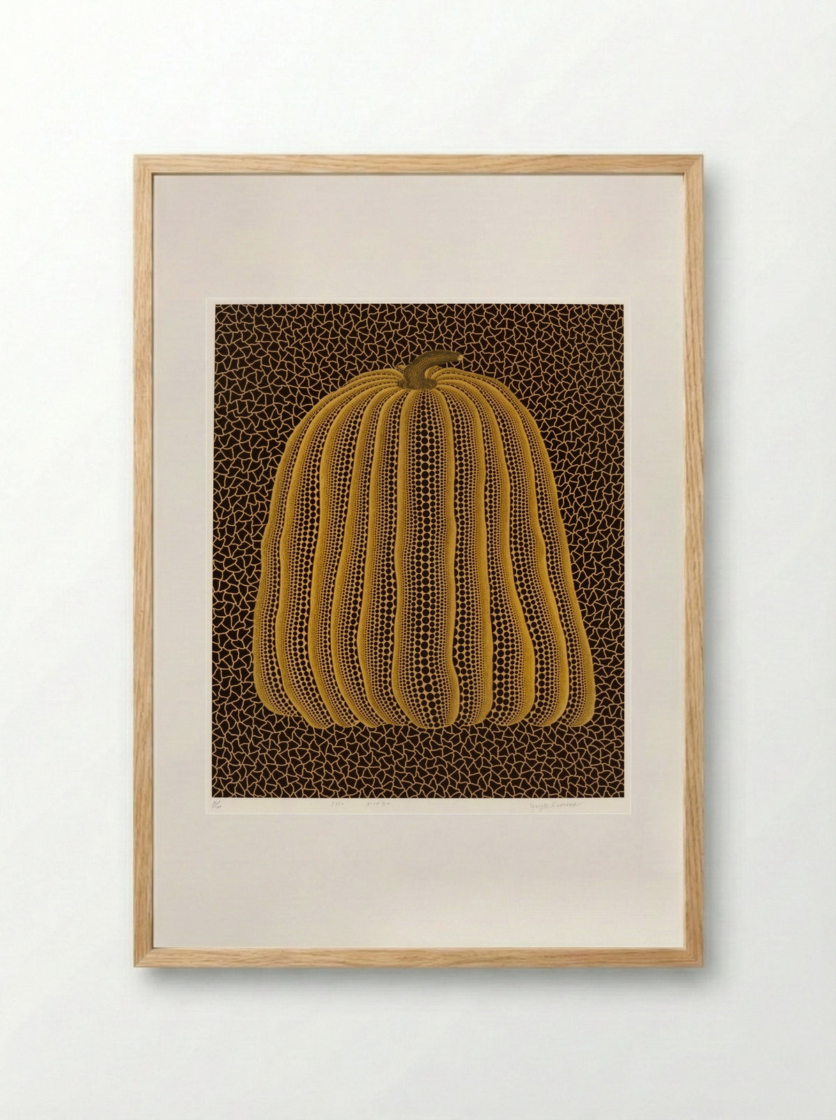 Yellow Pumpkin - Yayoi Kusama - Framed Print Wood