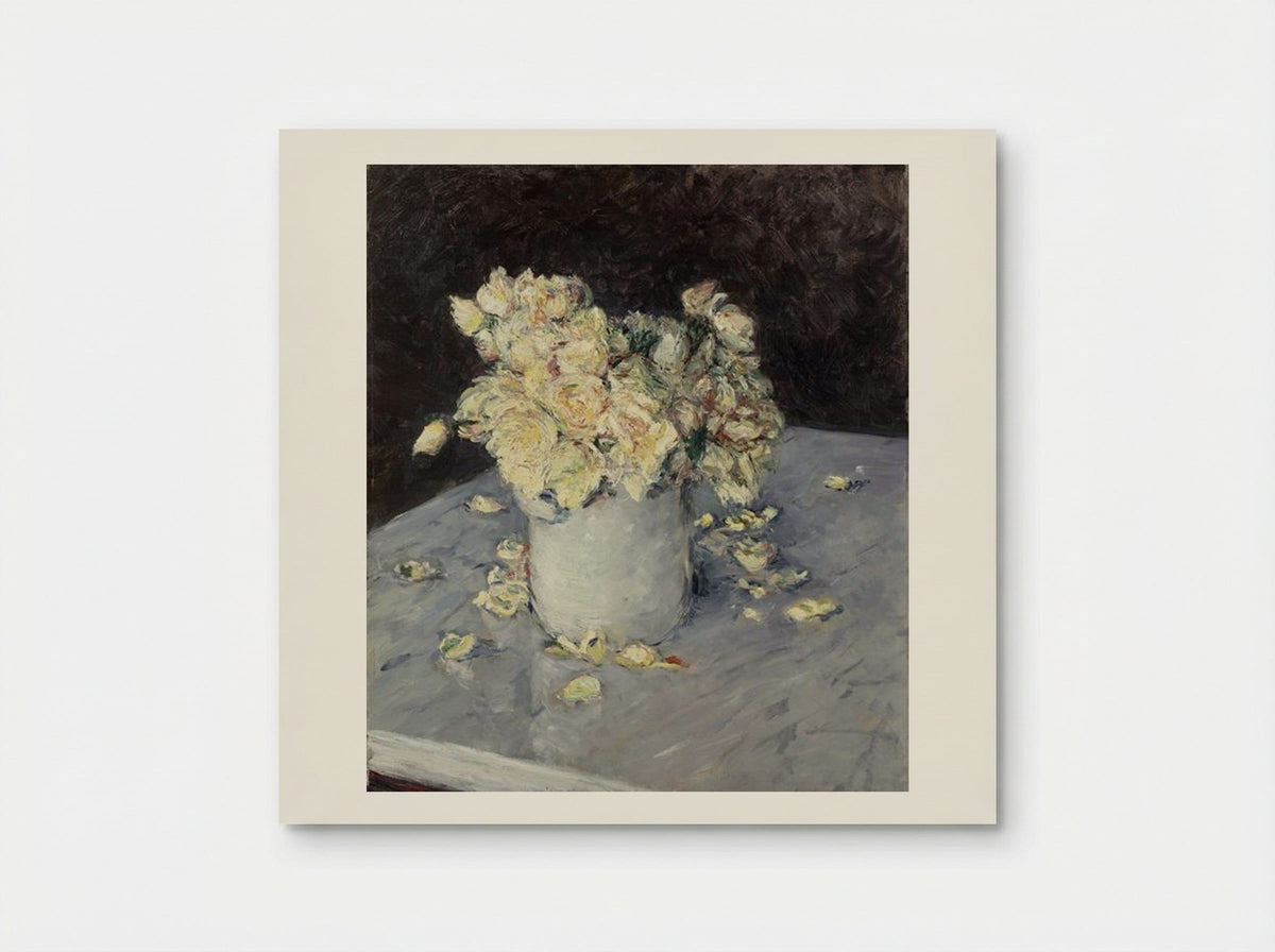 Yellow Roses in a Vase - Gustave Caillebotte - Poster