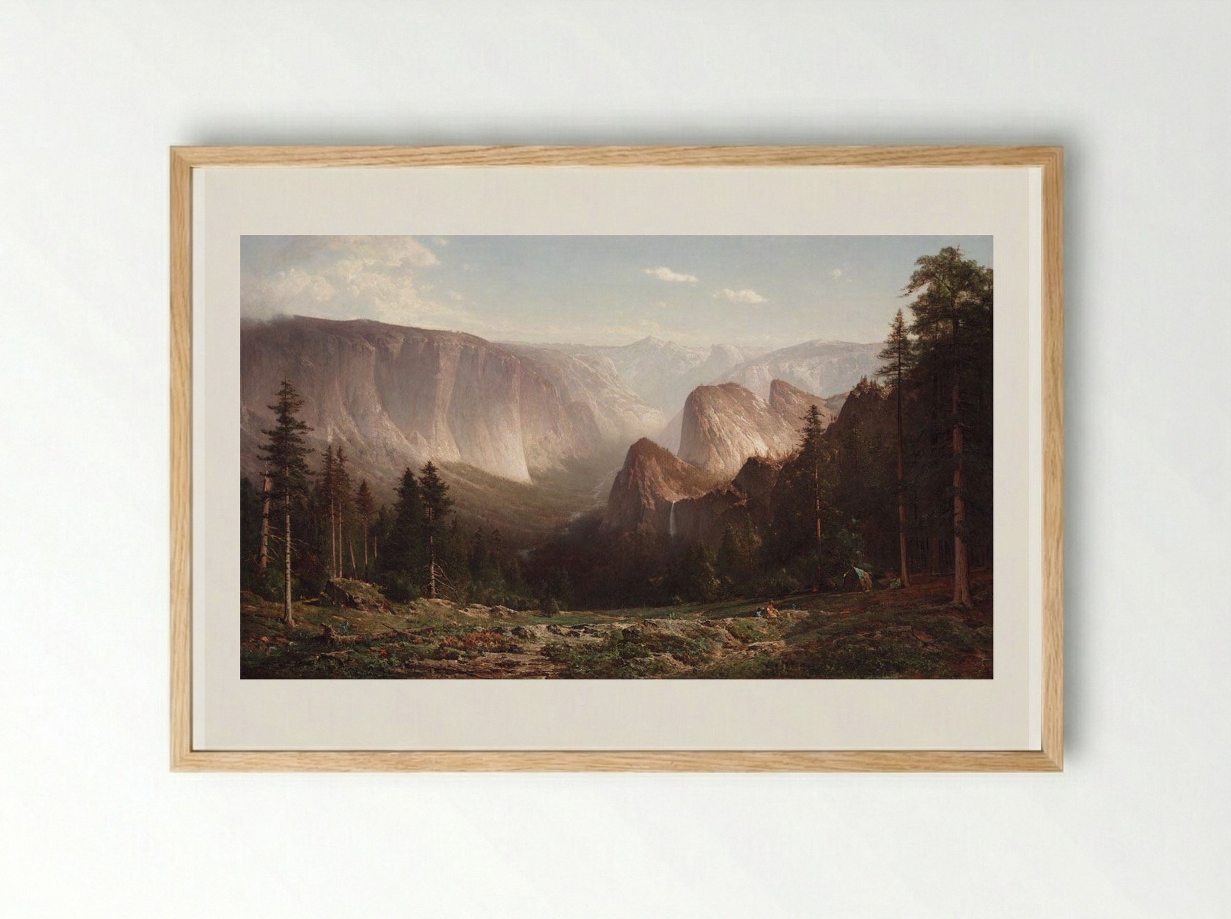 Yosemite Canyon - Thomas Hill - Framed Print Wood