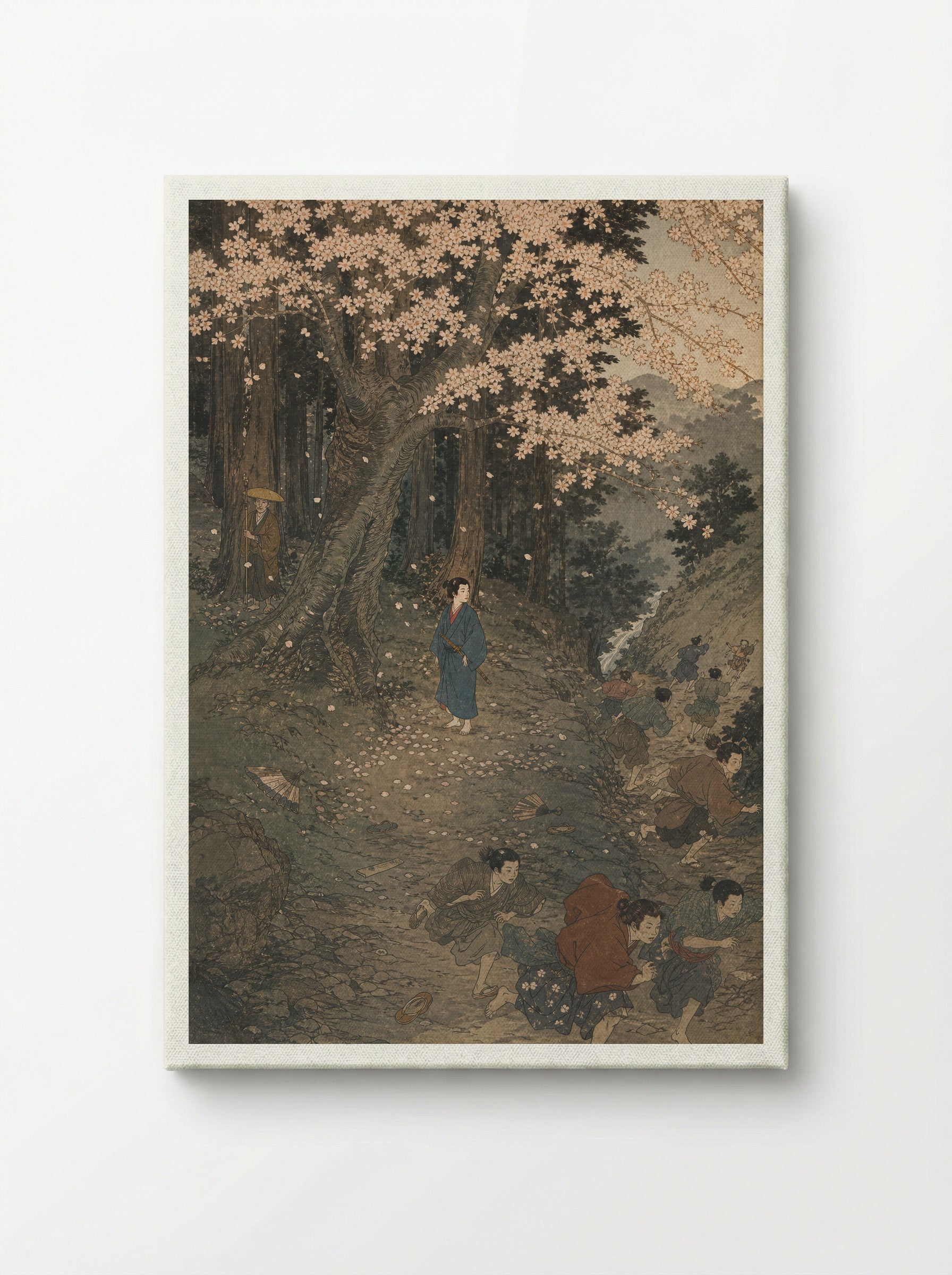 Yoshitsune and the Tengu of Kurama: The Child Who Stays - Canvas