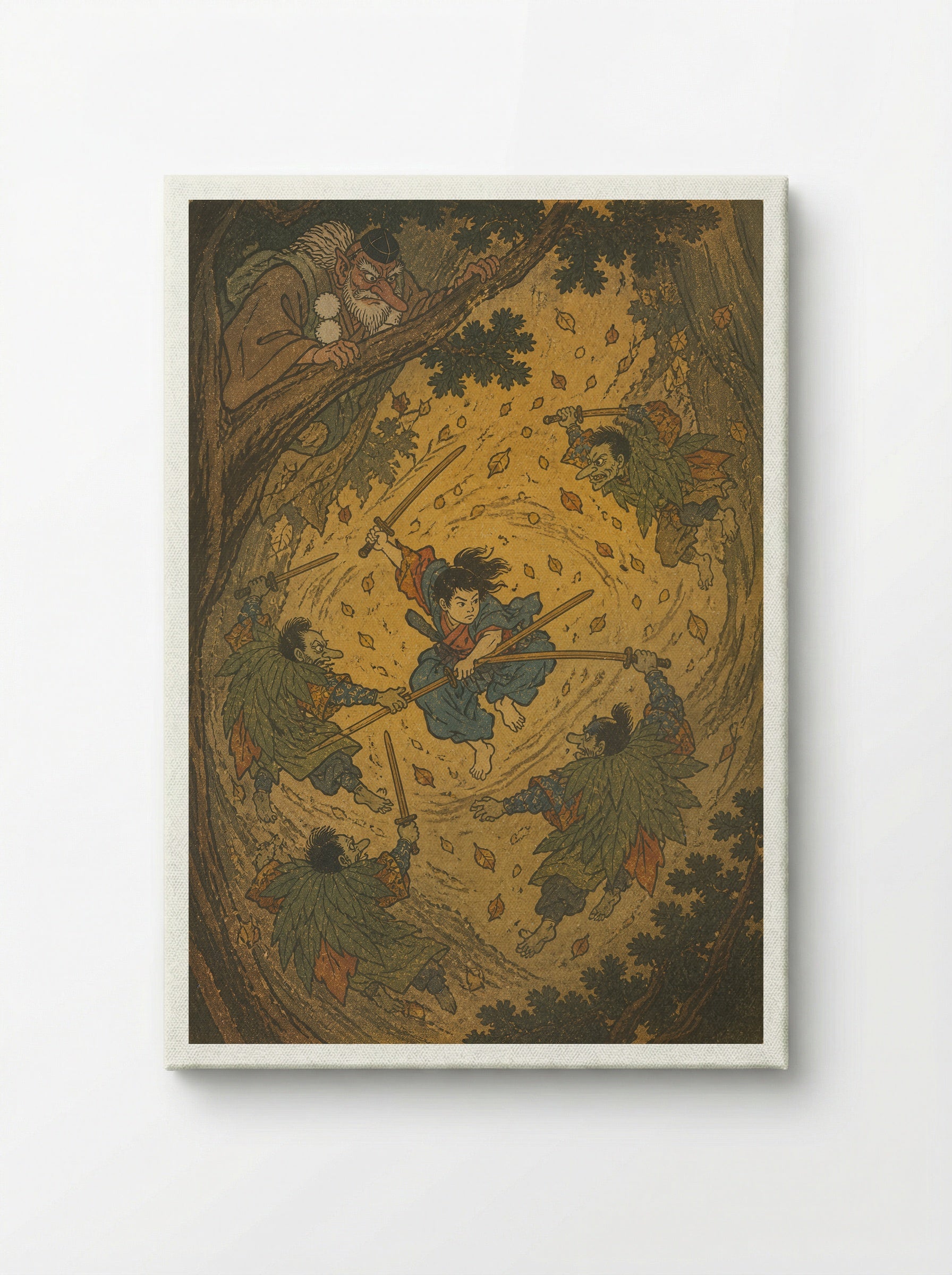Yoshitsune and the Tengu of Kurama: The Teacher Takes the Air - Canvas