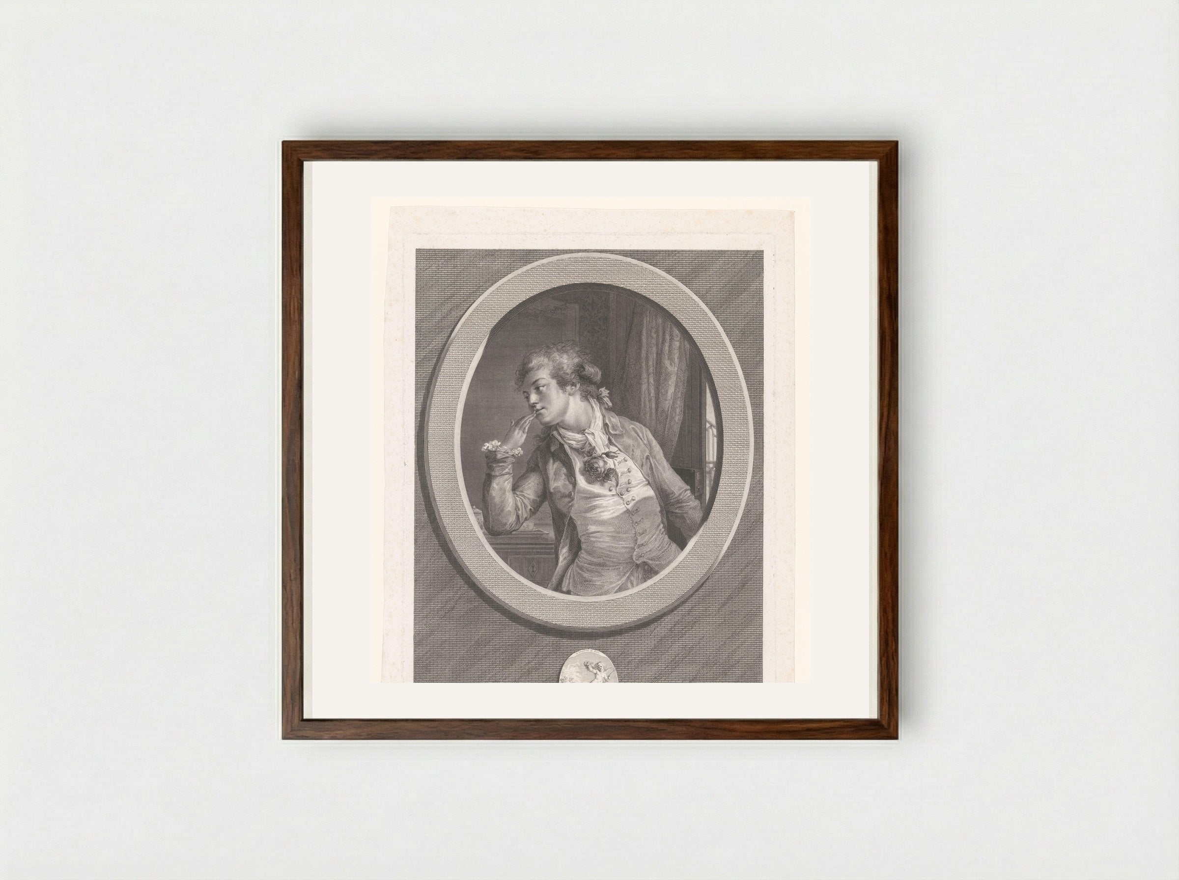 You May Count on My Oaths - Augustin de Saint-Aubin - Framed Print Dark Wood