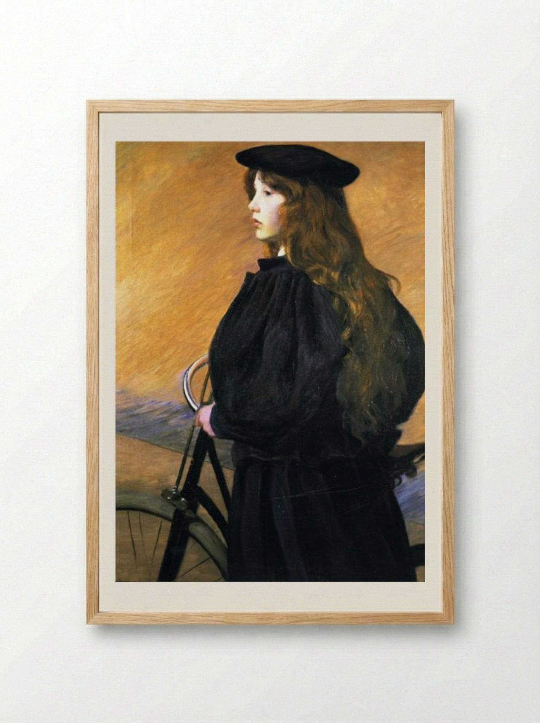 Young Bicyclist - Lilla Cabot Perry - Framed Print Wood