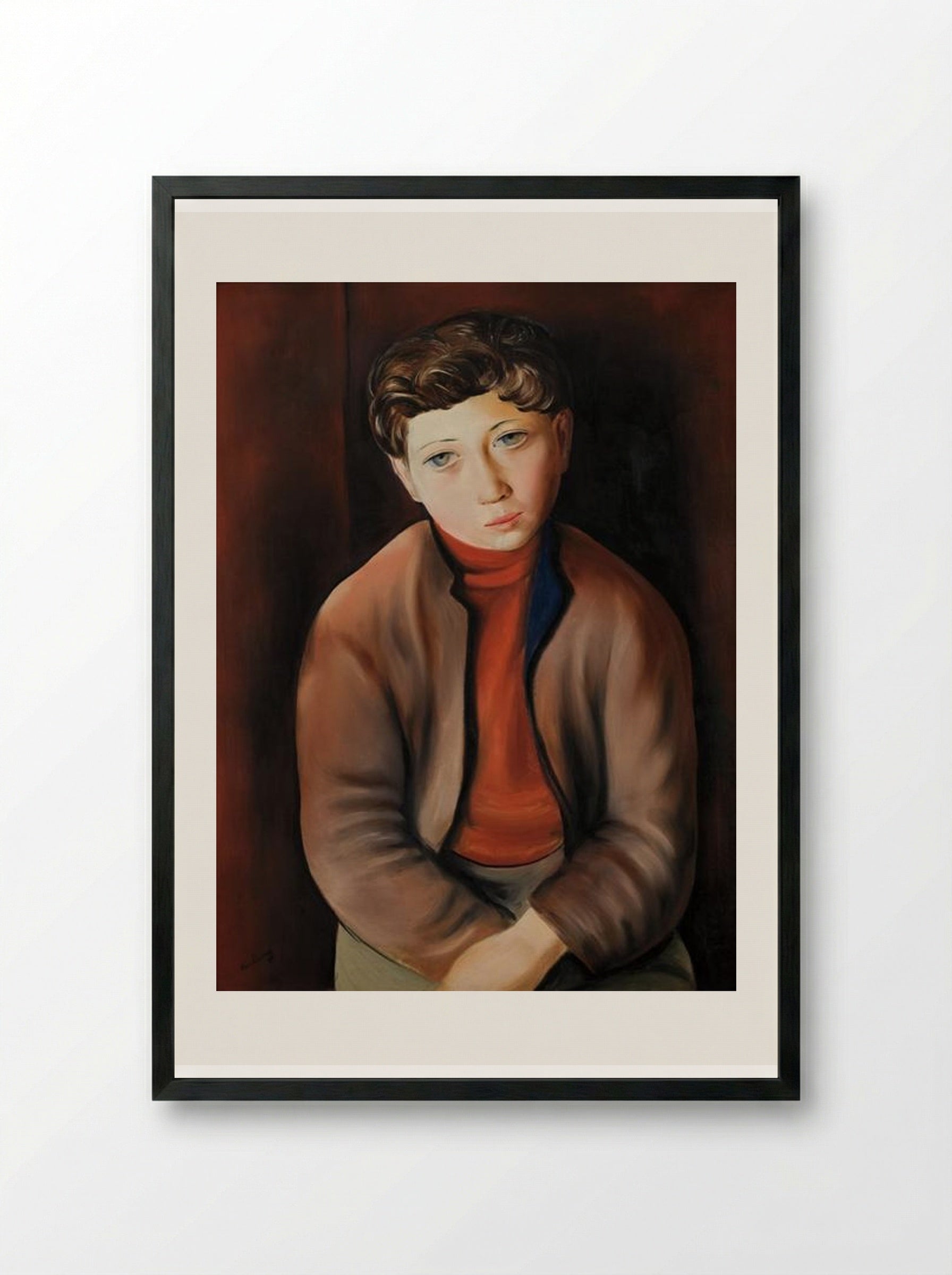 Young Breton - Moïse Kisling - Framed Print Black