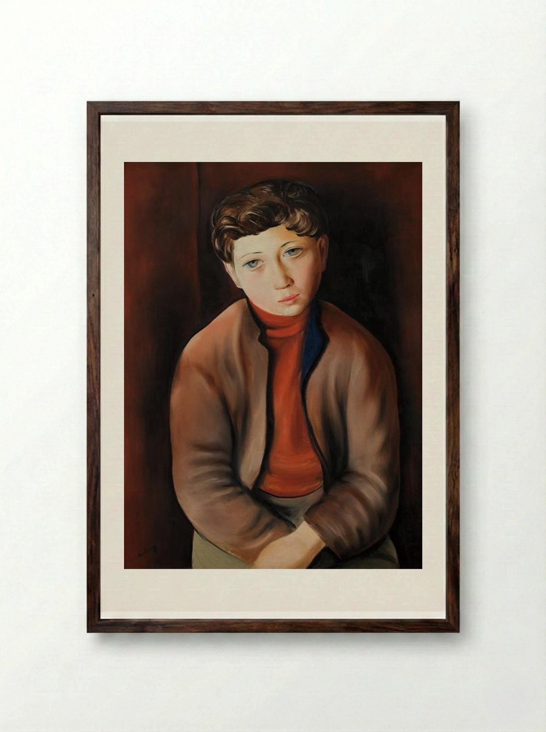 Young Breton - Moïse Kisling - Framed Print Dark Wood