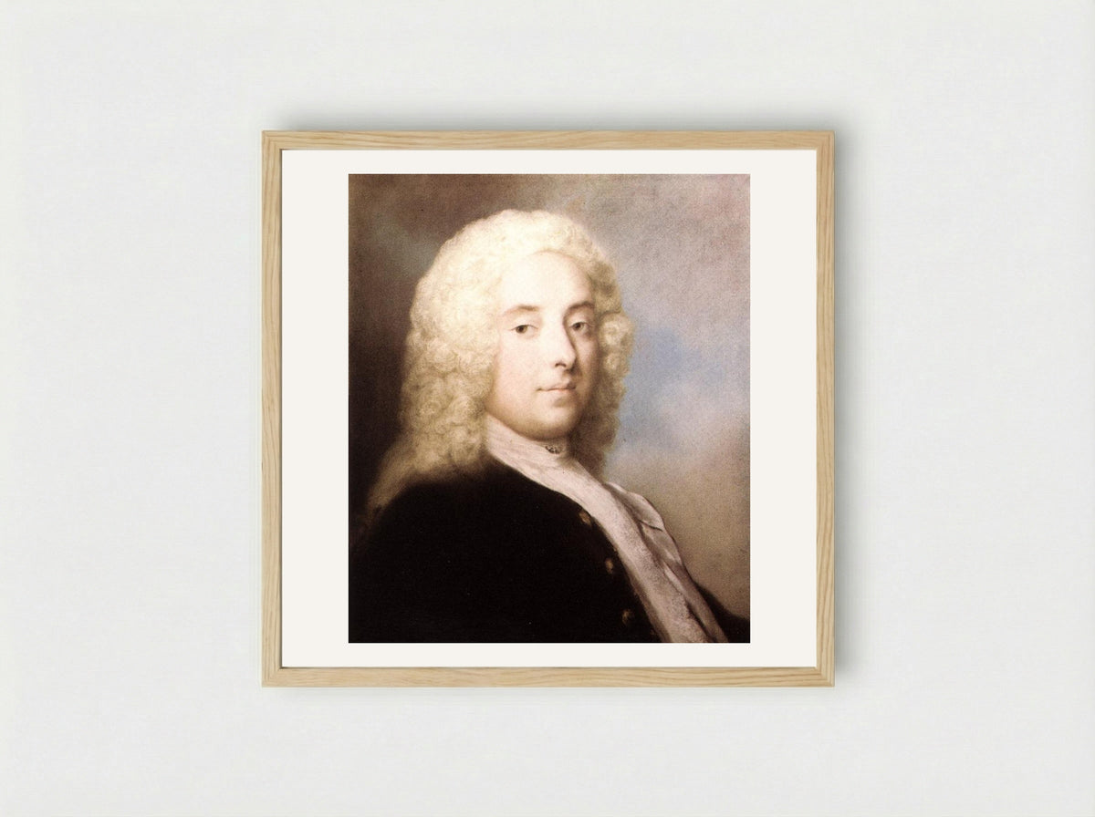 Young Cavalier - Rosalba Carriera - Framed Print Wood