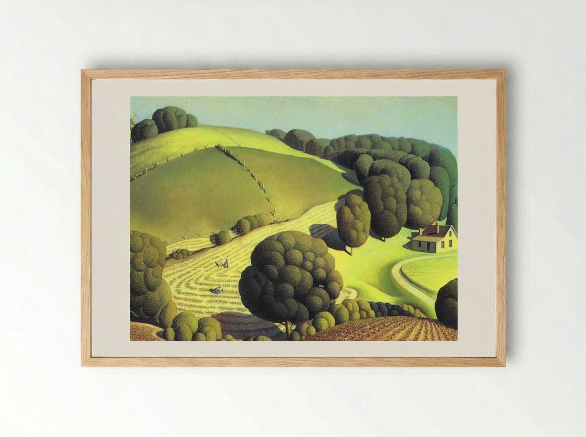 Young Corn - Grant Wood - Framed Print Wood