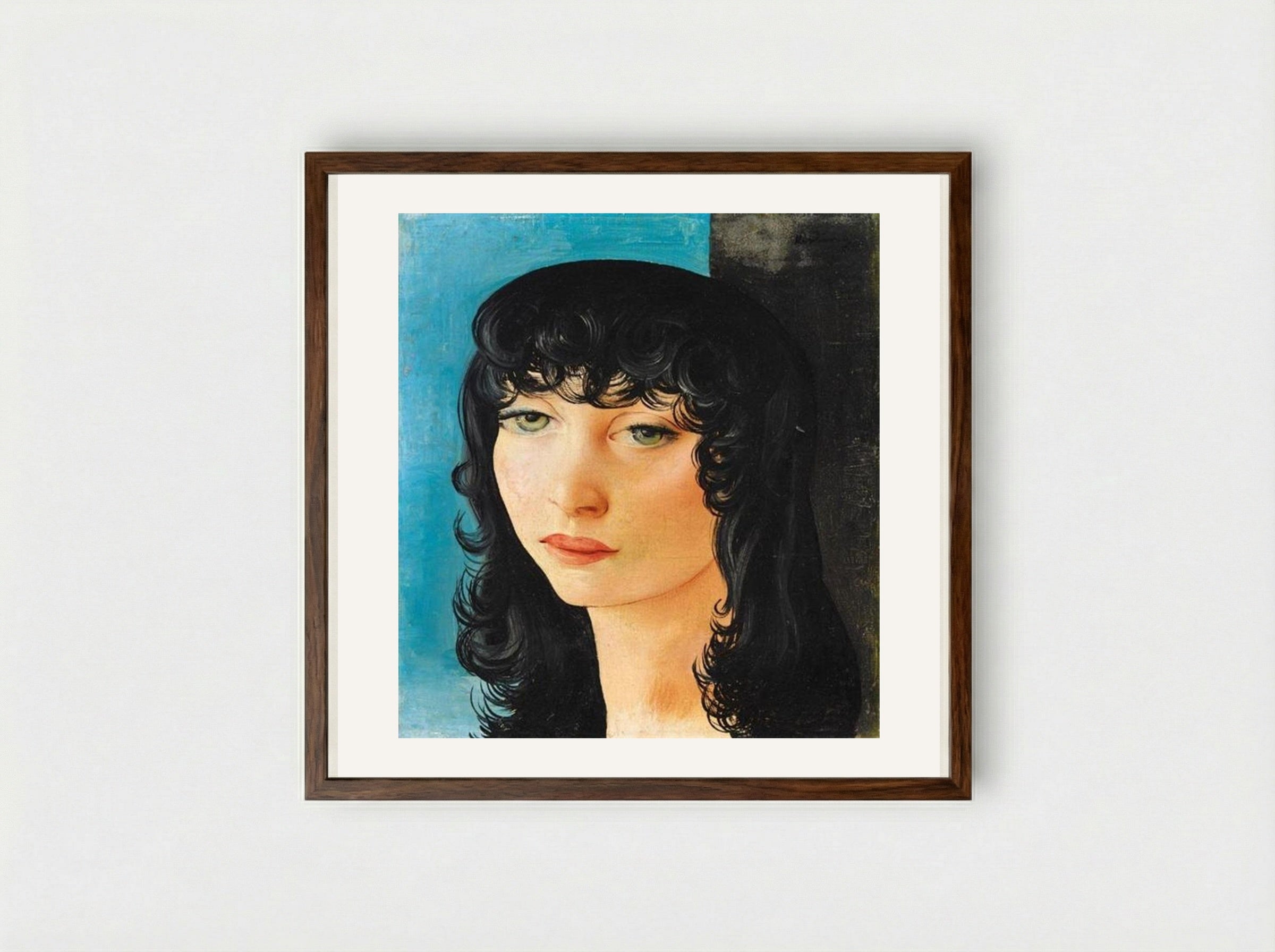 Young Dutch Woman - Moïse Kisling - Framed Print Dark Wood