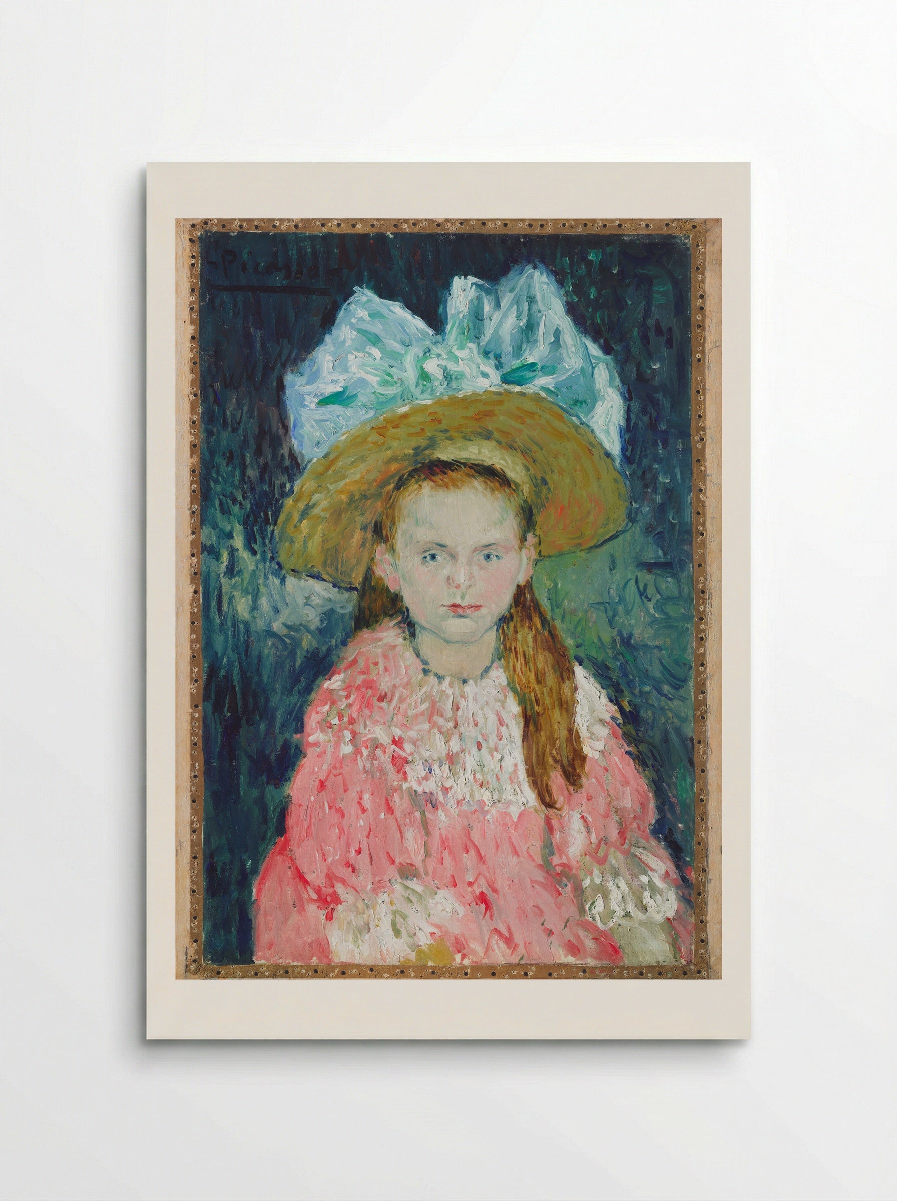 Young Girl Wearing a Large Hat - Pablo Picasso - Poster