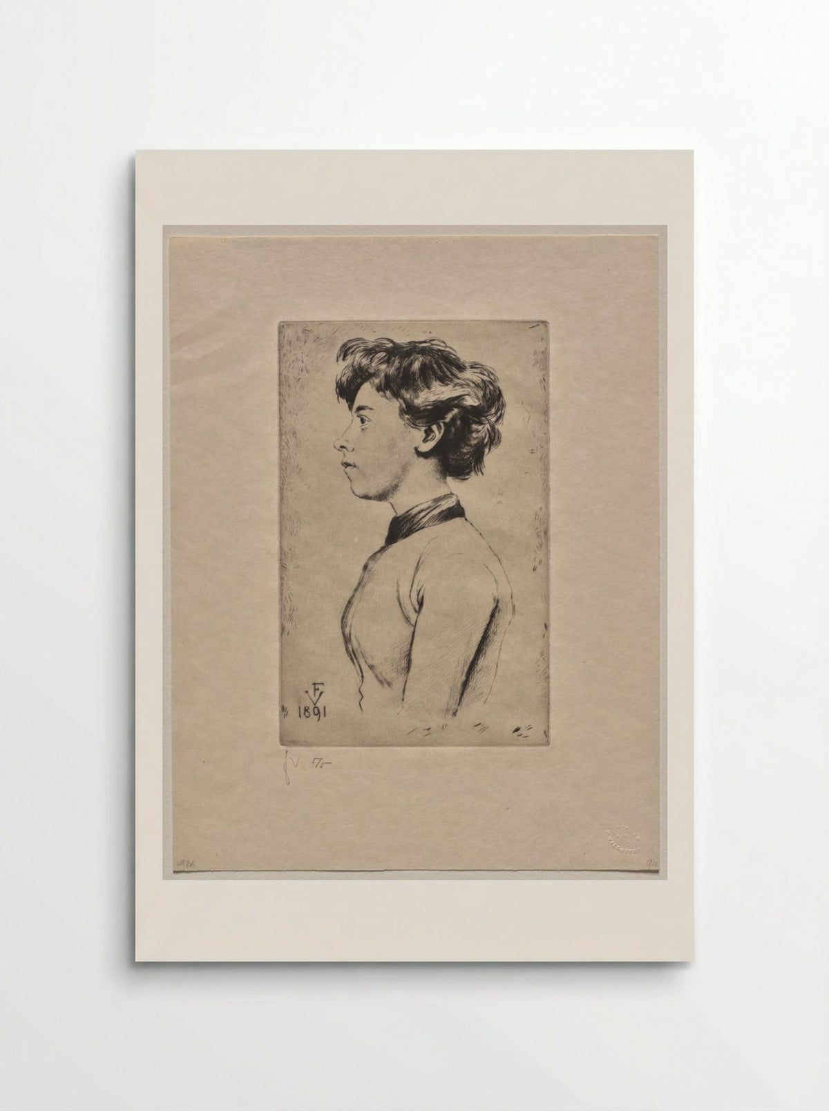 Young Girl in Profile - Félix Vallotton - Poster