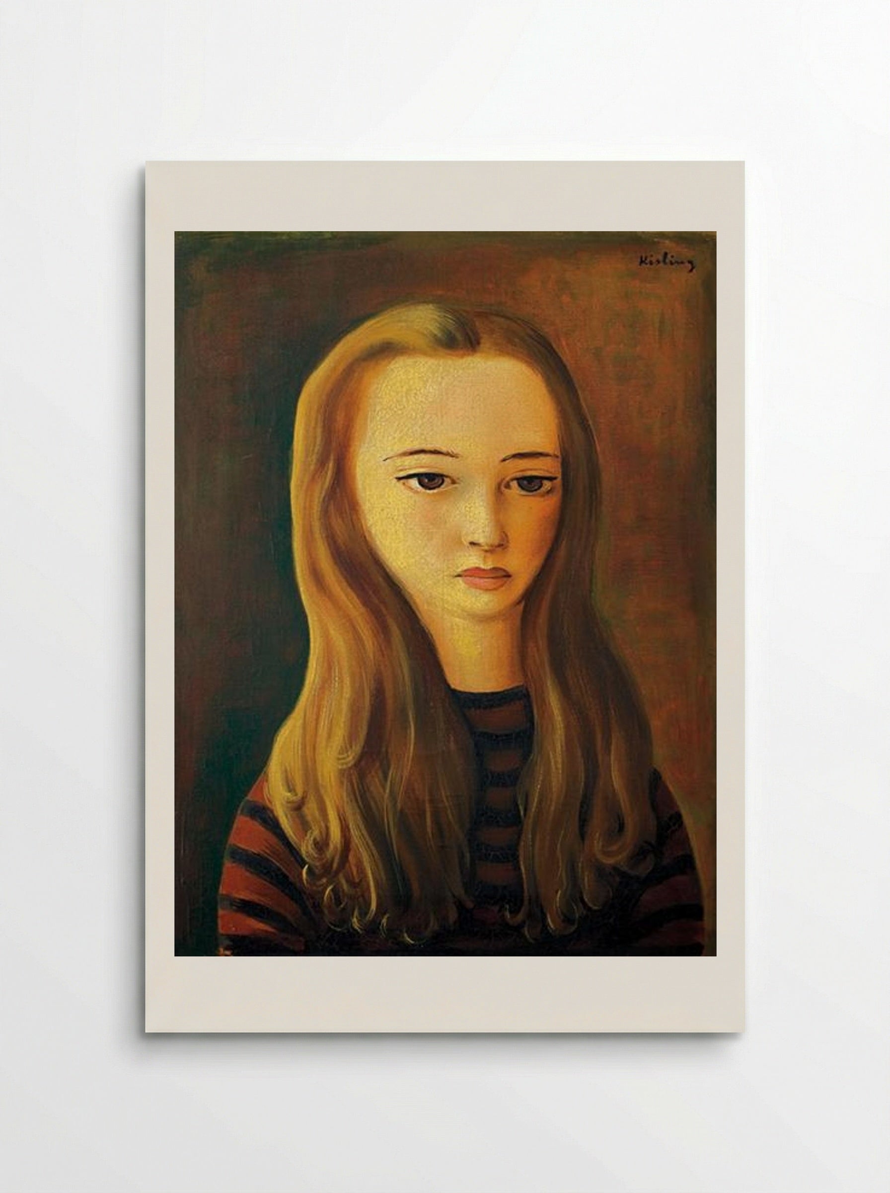 Young Girl with Long Hair - Moïse Kisling - Poster