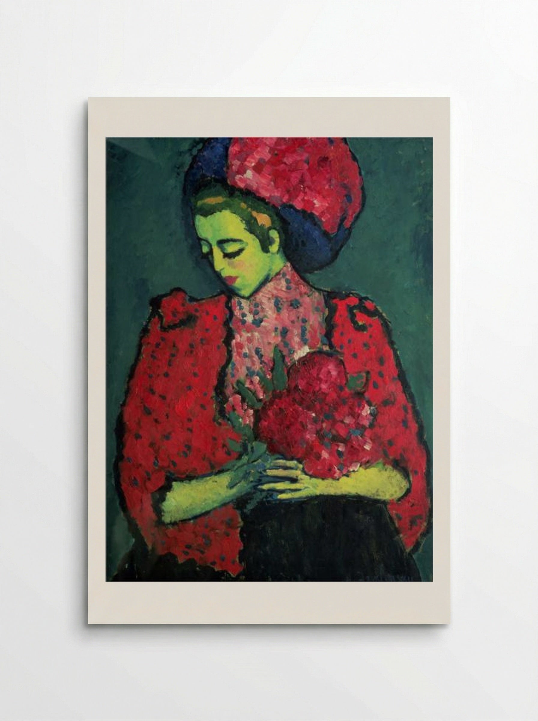 Young Girl with Peonies - Alexej von Jawlensky - Poster