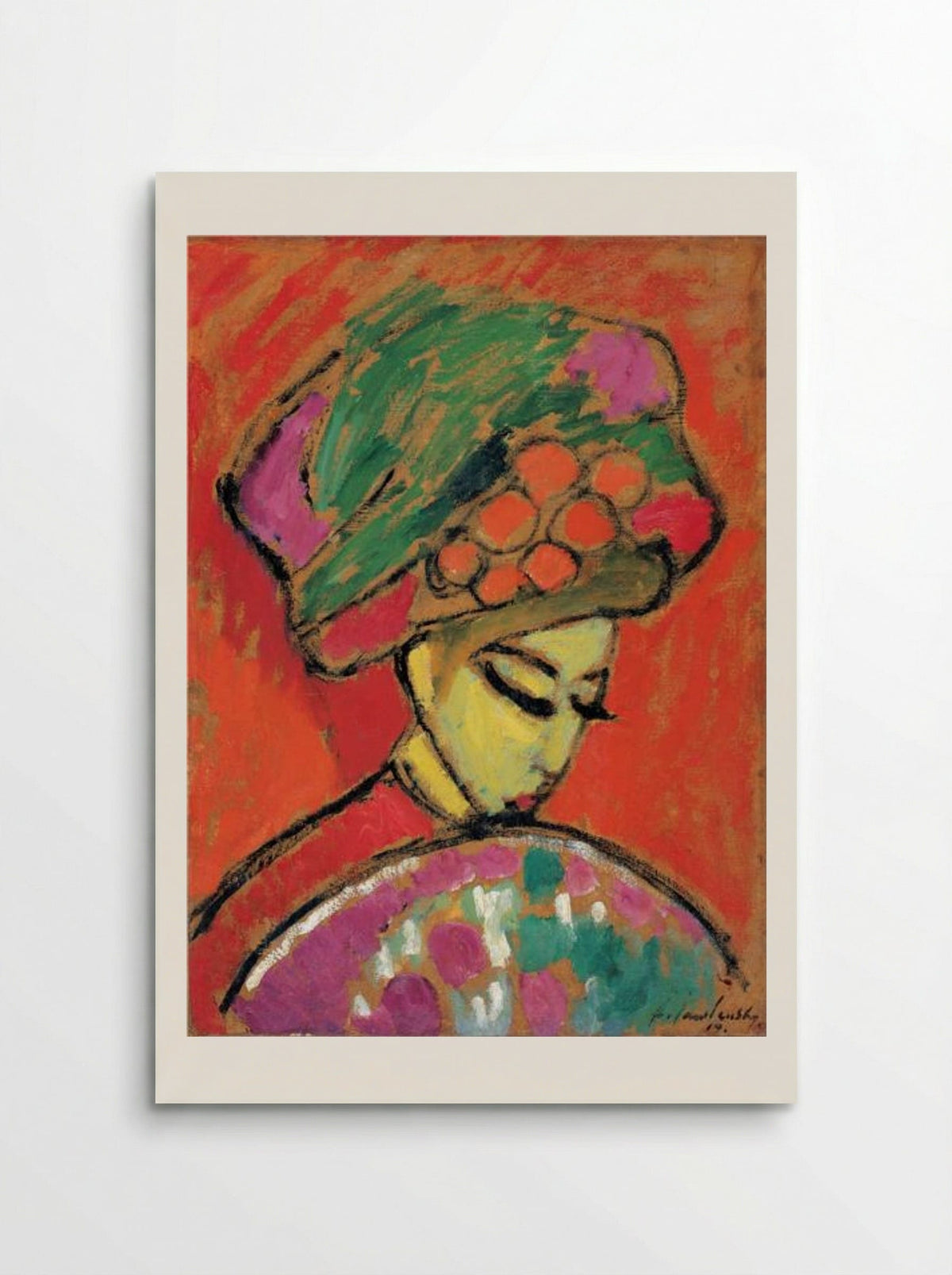 Young Girl with a Flowered Hat - Alexej von Jawlensky - Poster