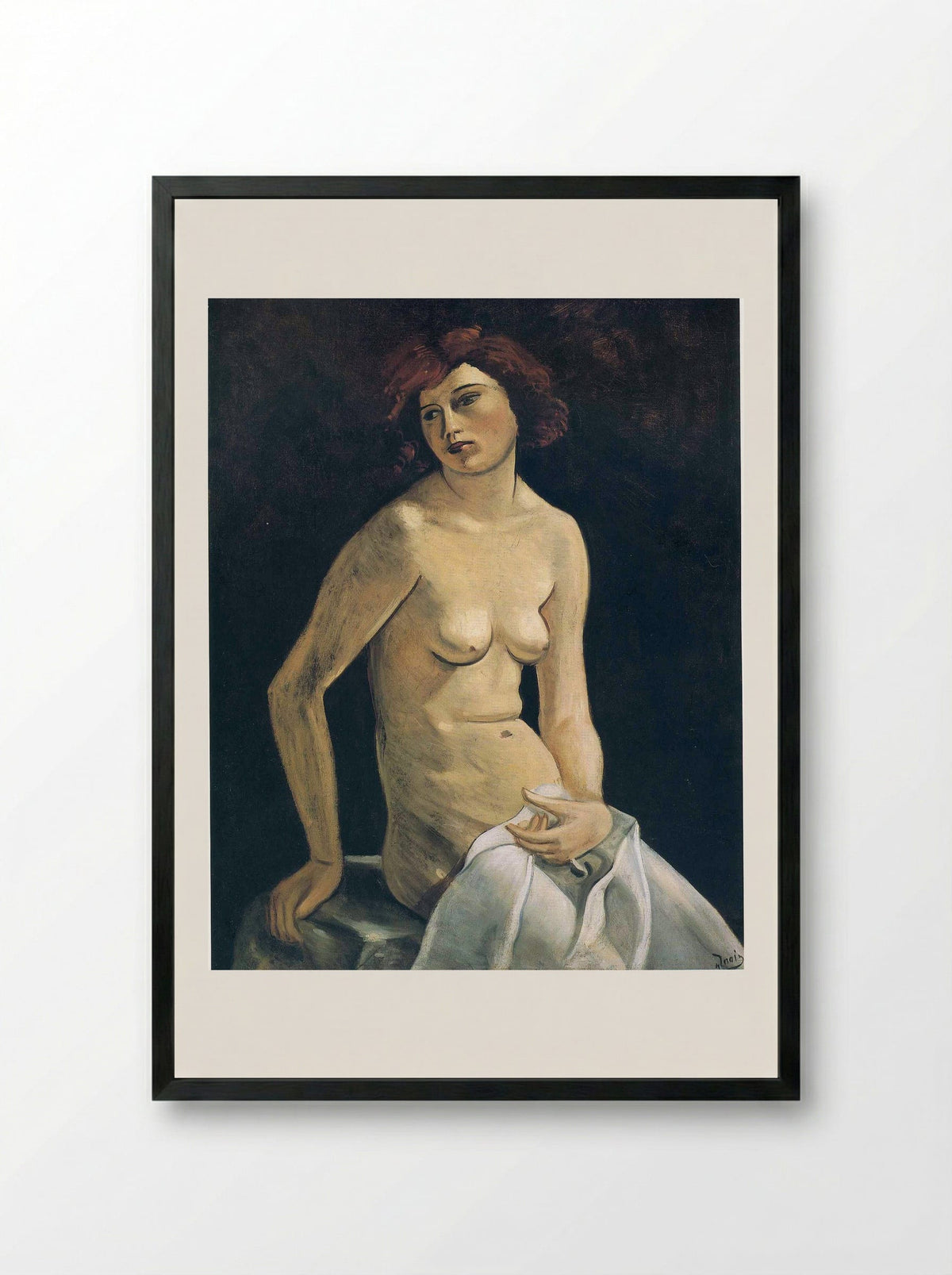 Young Girl - André Derain - Framed Print Black