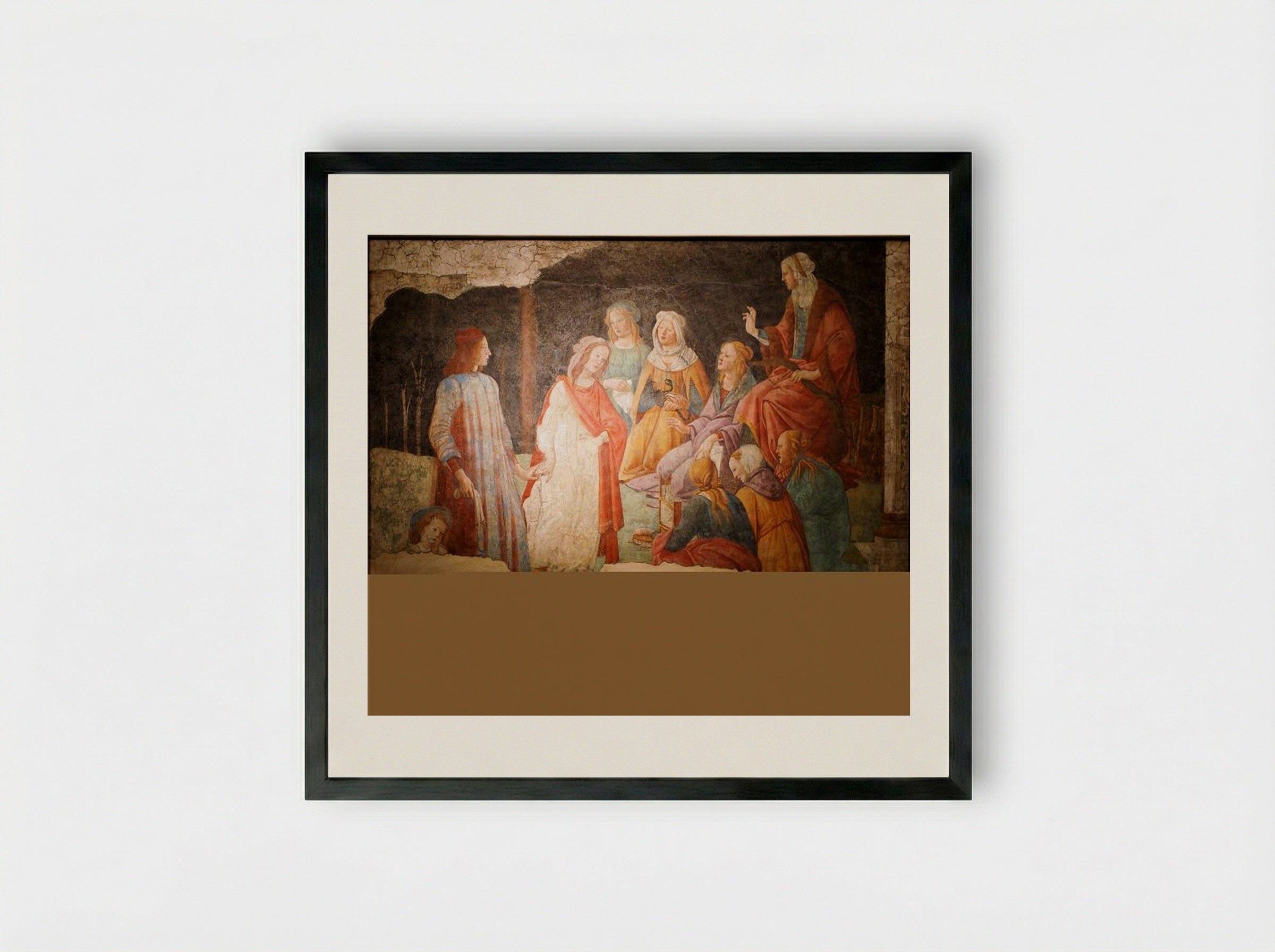 Young Man Greeted by Seven Liberal Arts - Sandro Botticelli - Framed Print Black