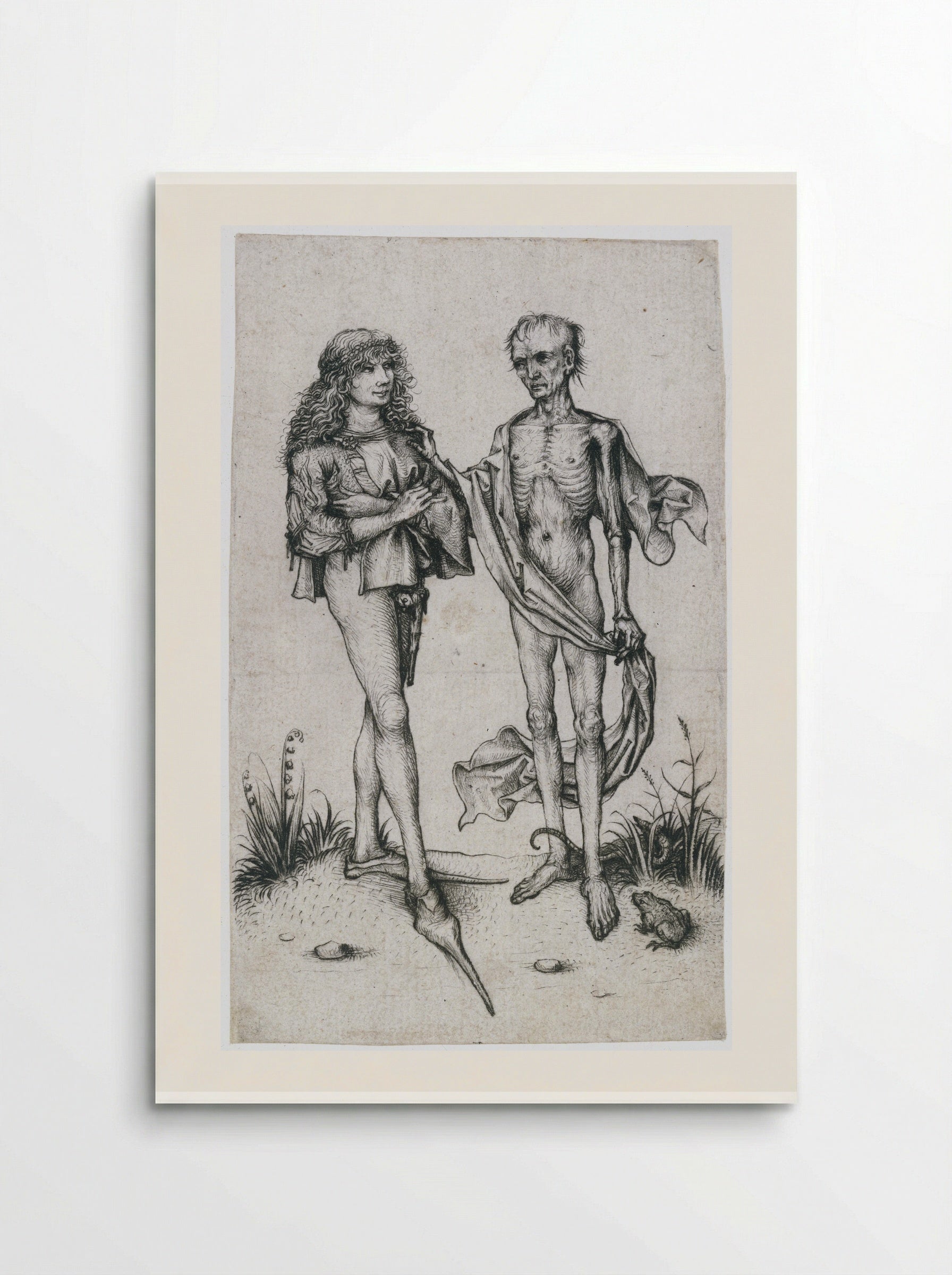 Young Man and Death - Master of the Amsterdam Cabinet - Poster