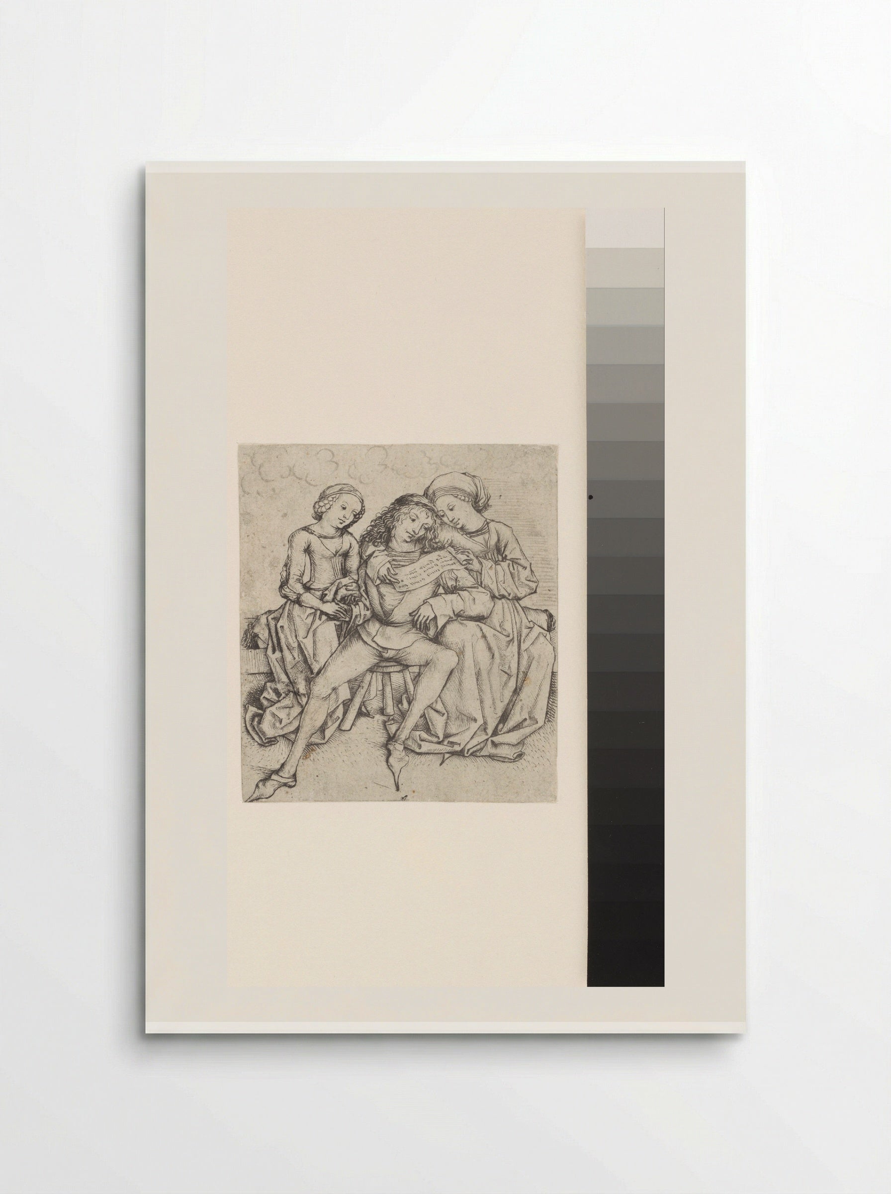 Young Man and Two Girls - Master of the Amsterdam Cabinet - Poster