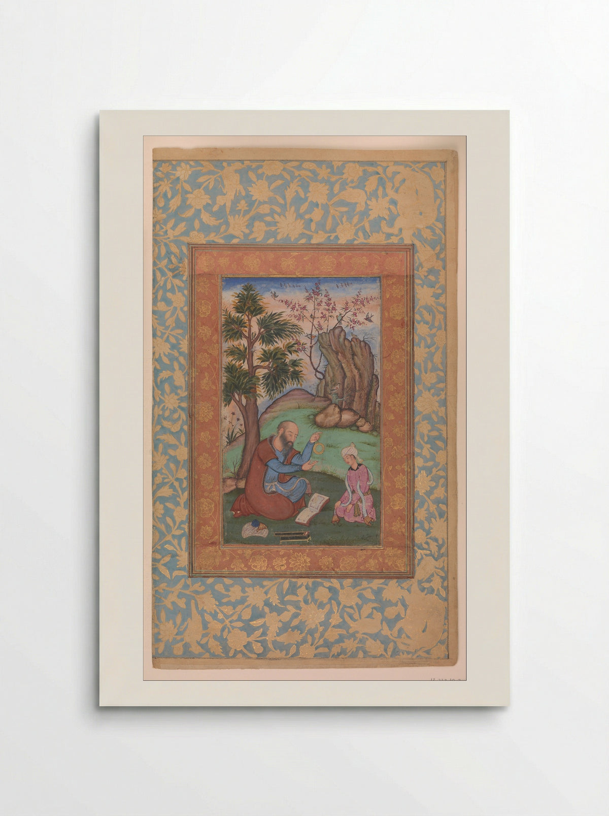Young Prince and Mentor Sitting in Landscape - Fine Art Print - Poster