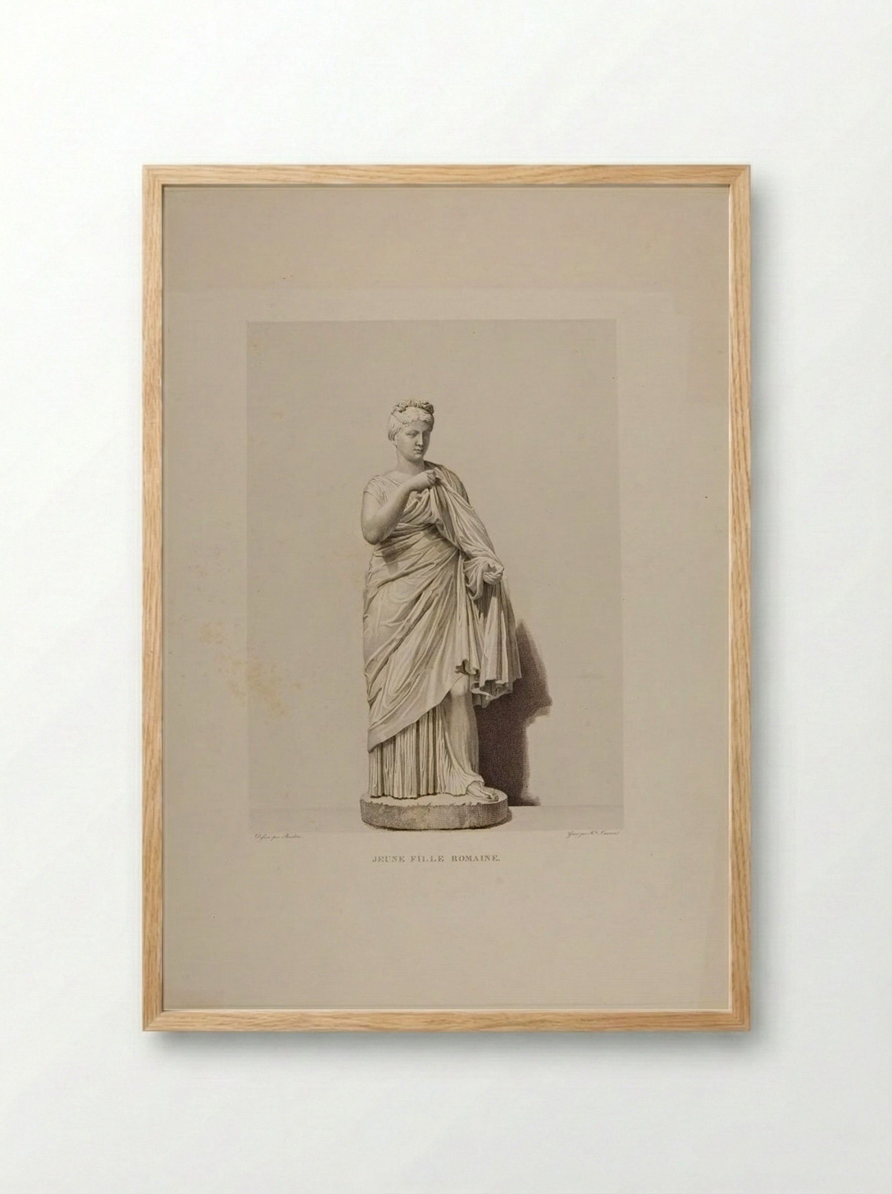Young Roman Girl - Pierre Louis Henri Laurent - Framed Print Wood