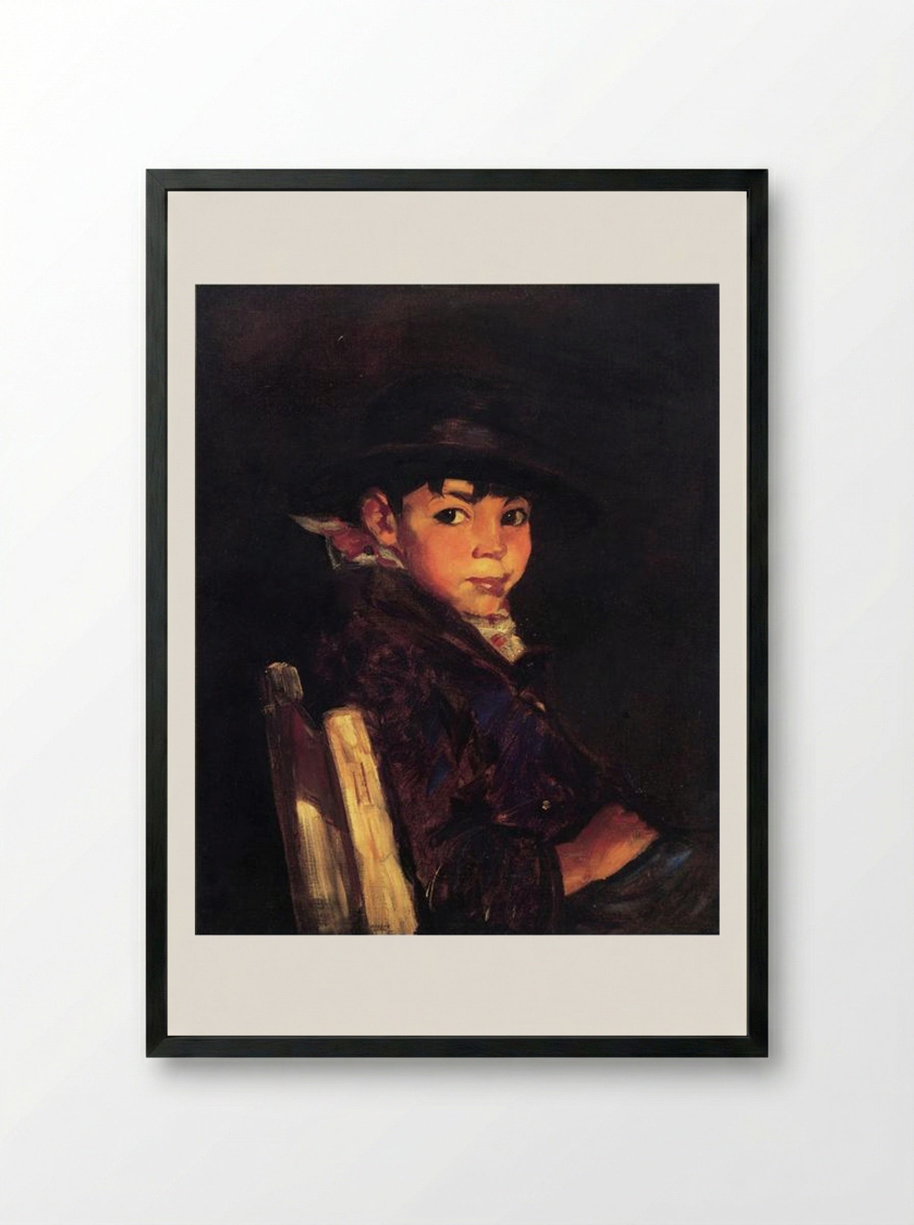 Young Sport (Francisco) - Robert Henri - Framed Print Black