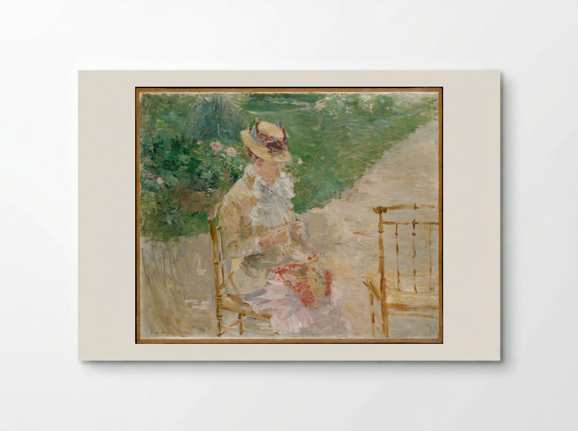 Young Woman Knitting - Berthe Morisot - Poster