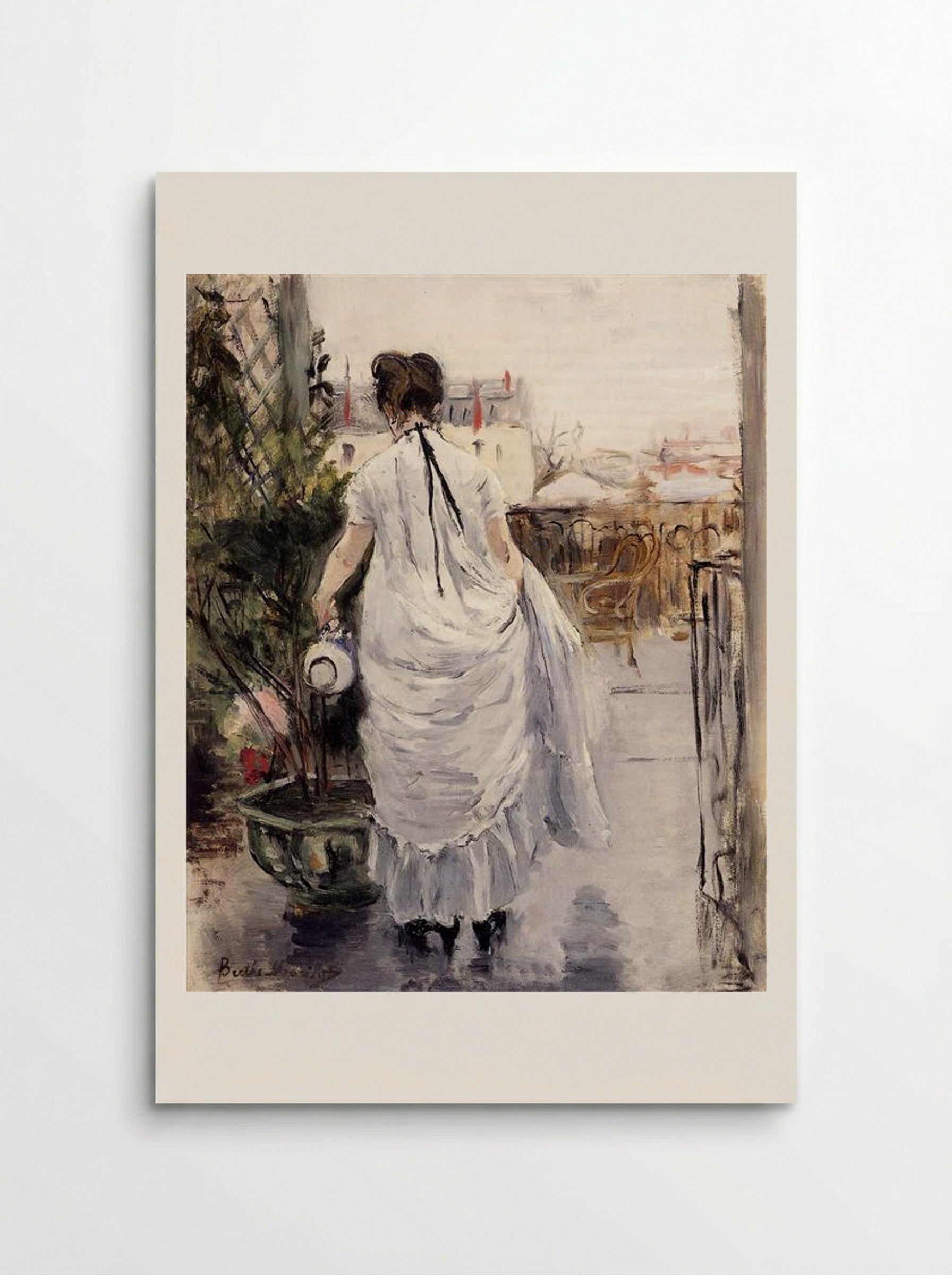 Young Woman Watering a Shrub - Berthe Morisot - Poster