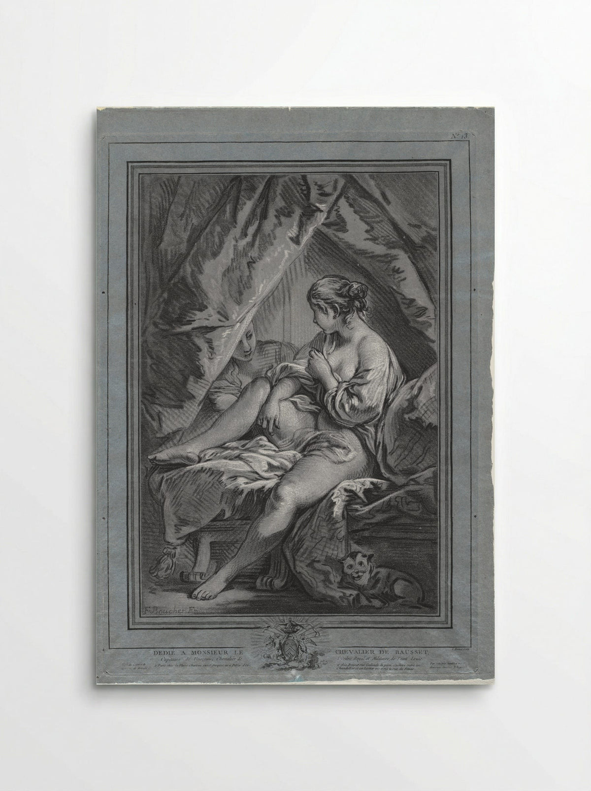 Young Woman in Bed - Louis-Marin Bonnet - Poster